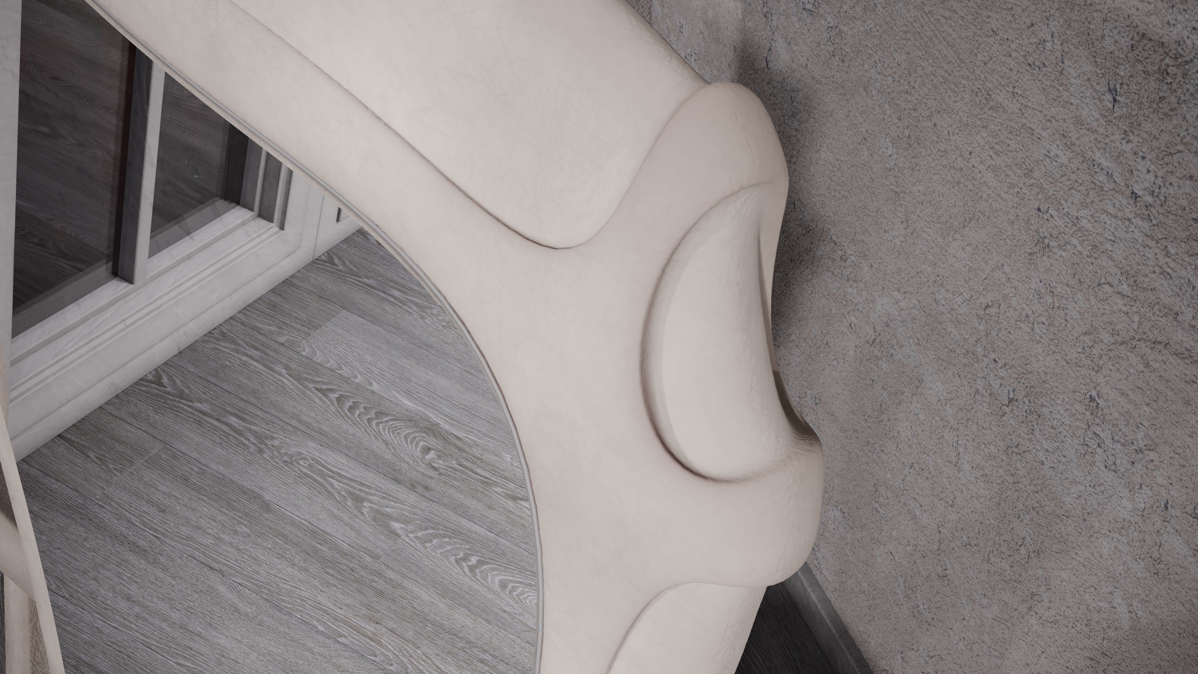 Retro Cheval Glass Free 3D model_1