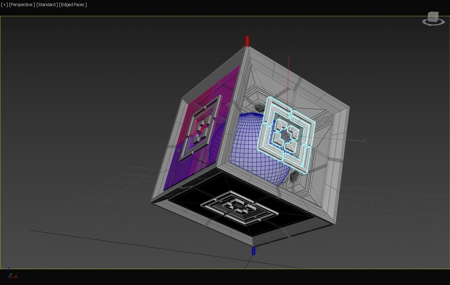6D Quadratic MOSFET - Transistor Core - Concept 3D model_15
