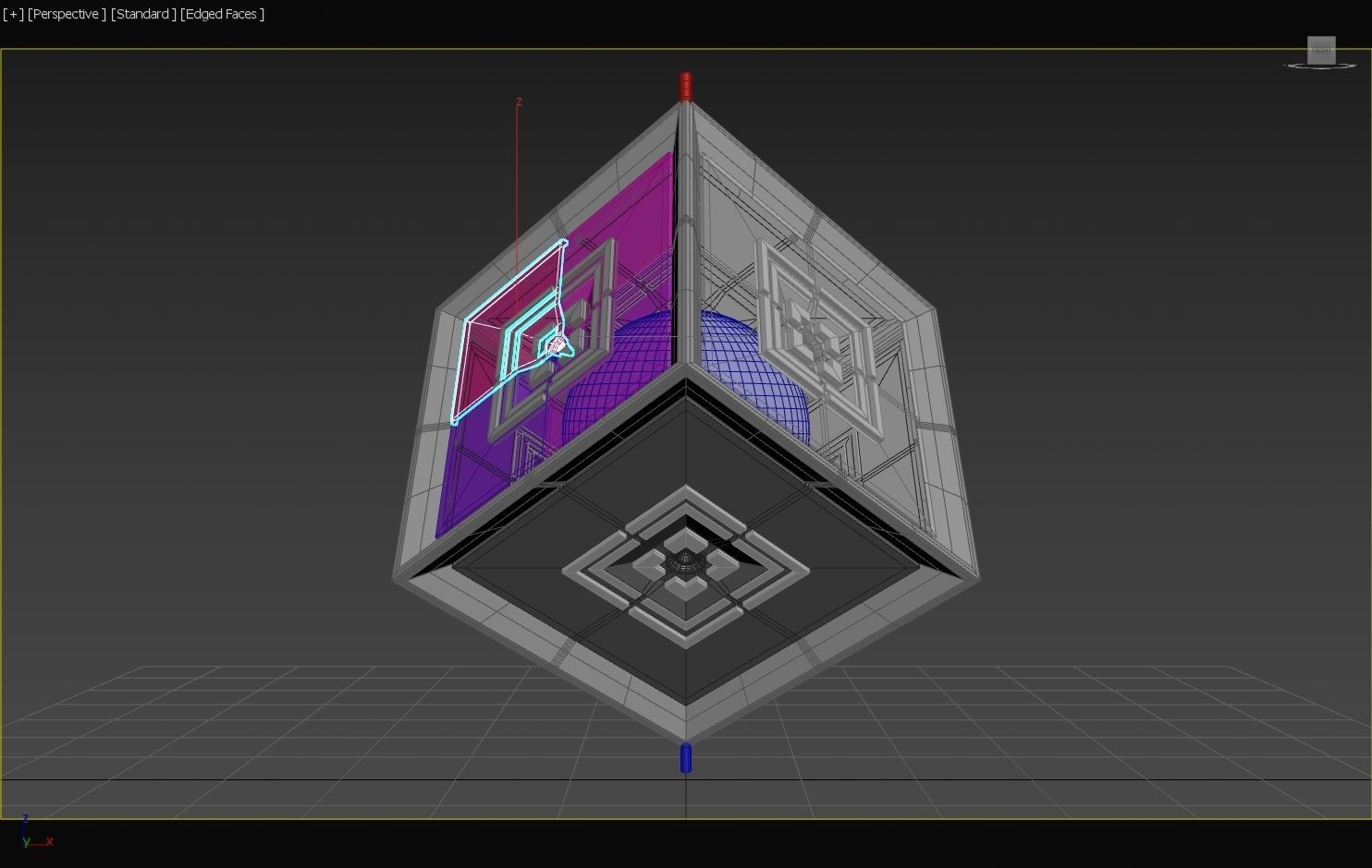 6D Quadratic MOSFET - Transistor Core - Concept 3D model_2