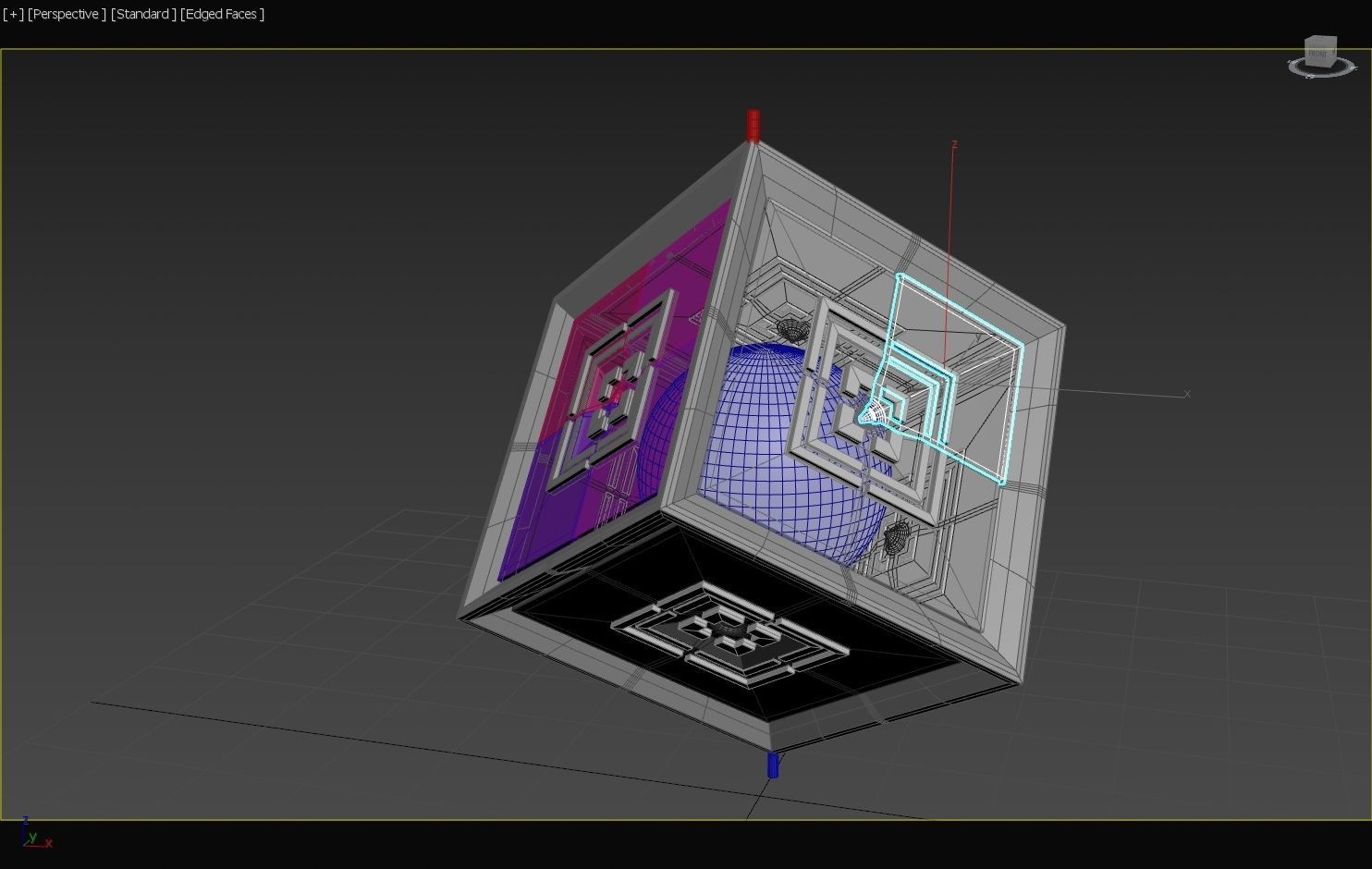 6D Quadratic MOSFET - Transistor Core - Concept 3D model_11