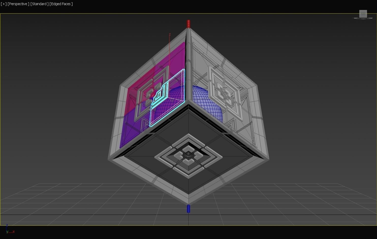6D Quadratic MOSFET - Transistor Core - Concept 3D model_5
