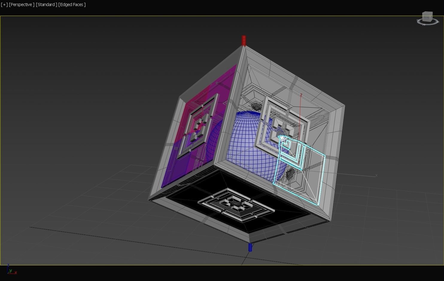6D Quadratic MOSFET - Transistor Core - Concept 3D model_14