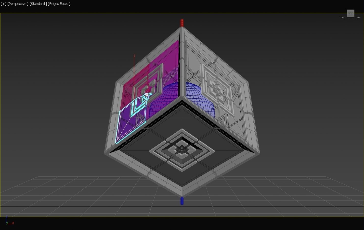 6D Quadratic MOSFET - Transistor Core - Concept 3D model_4