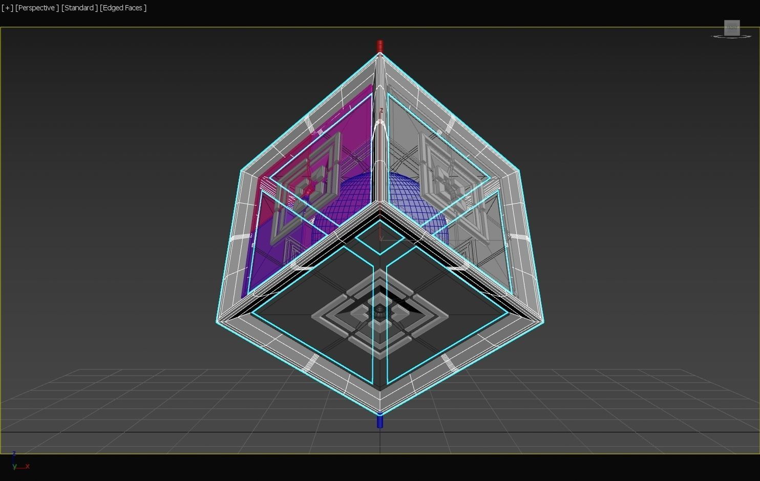 6D Quadratic MOSFET - Transistor Core - Concept 3D model_1