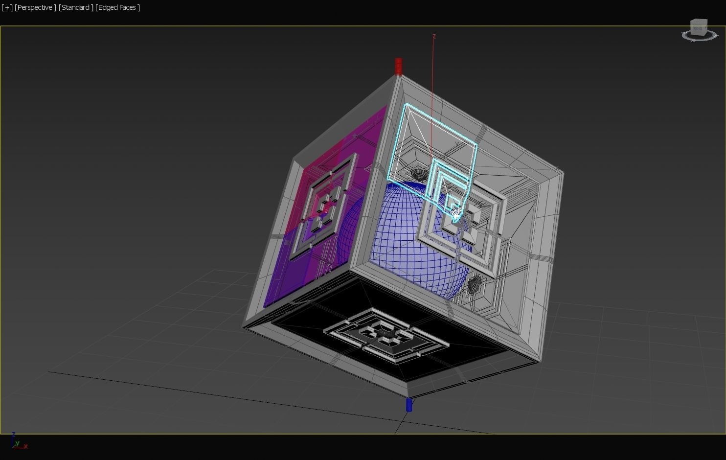 6D Quadratic MOSFET - Transistor Core - Concept 3D model_12