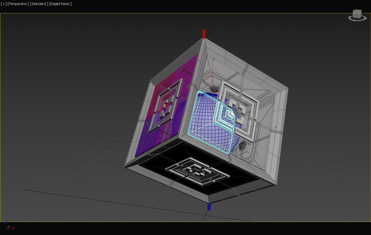 6D Quadratic MOSFET - Transistor Core - Concept 3D model_13