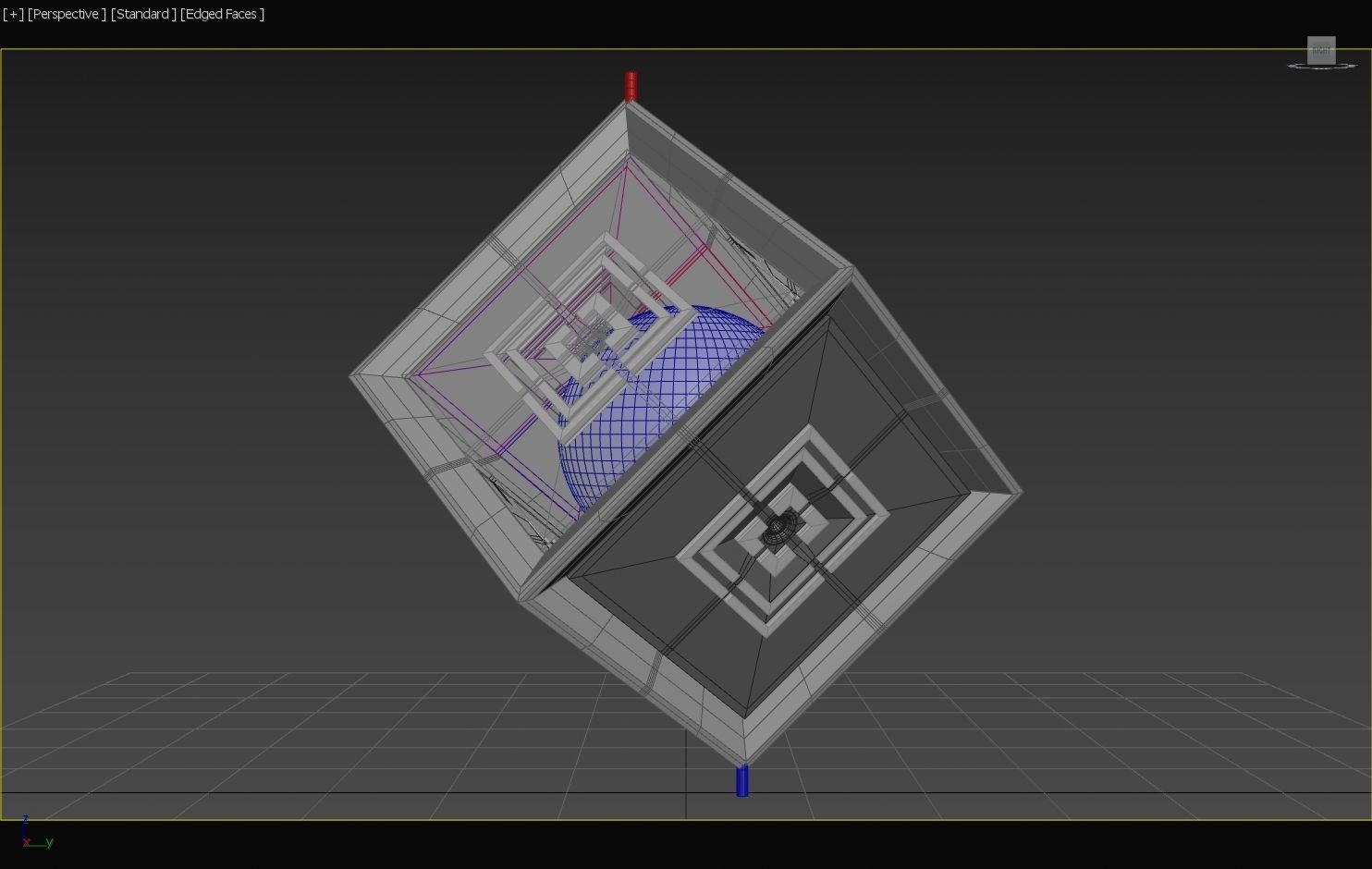 6D Quadratic MOSFET - Transistor Core - Concept 3D model_8