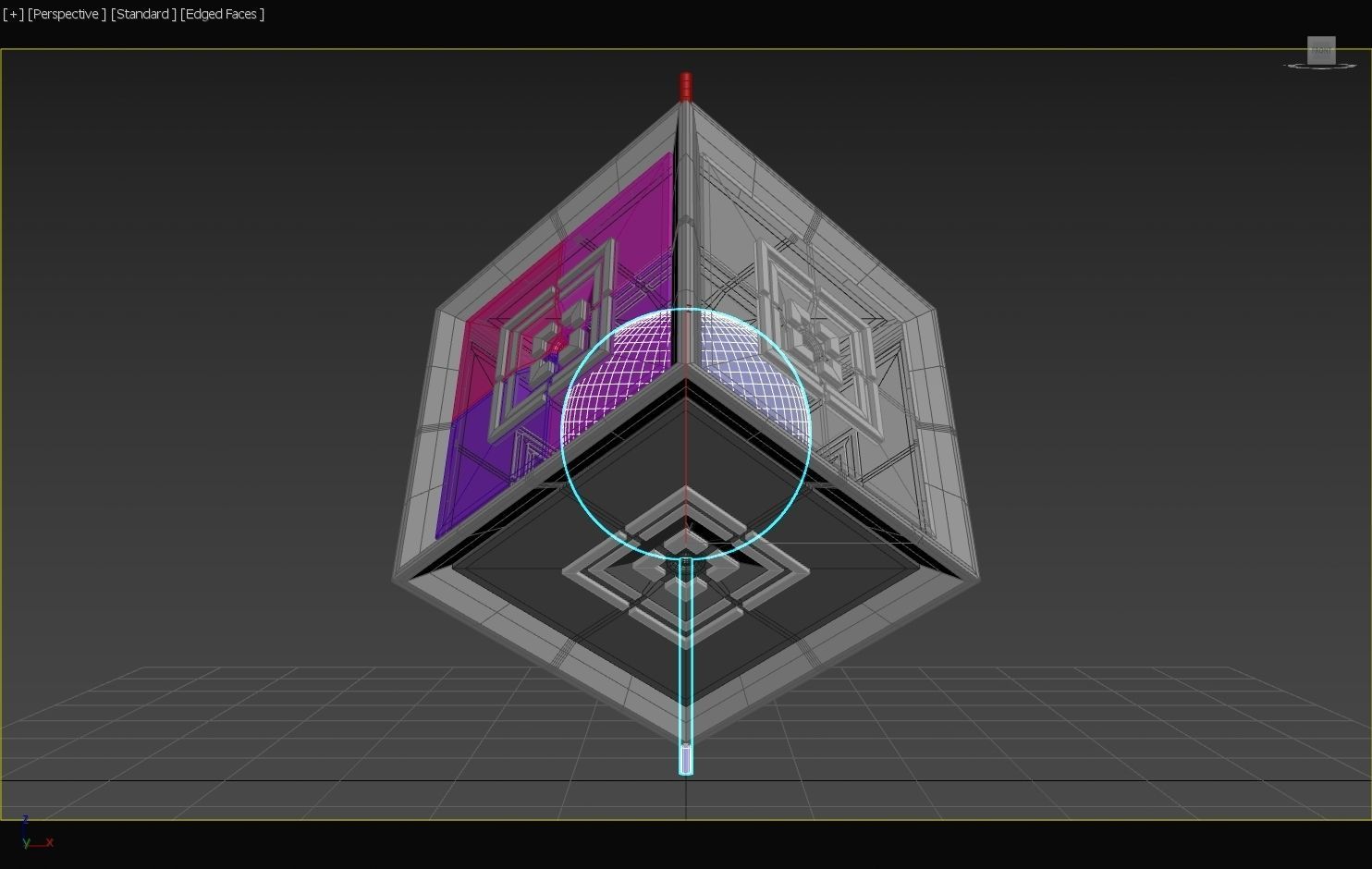 6D Quadratic MOSFET - Transistor Core - Concept 3D model_7