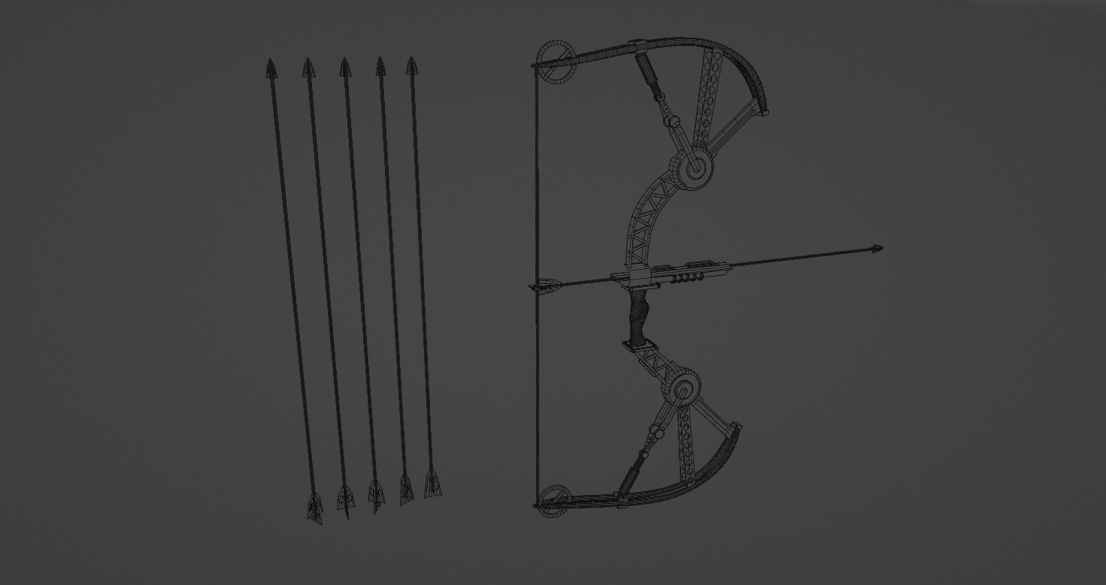 High Tech Bow LightArrowWeapon - LAW 3D Model 3D model_3