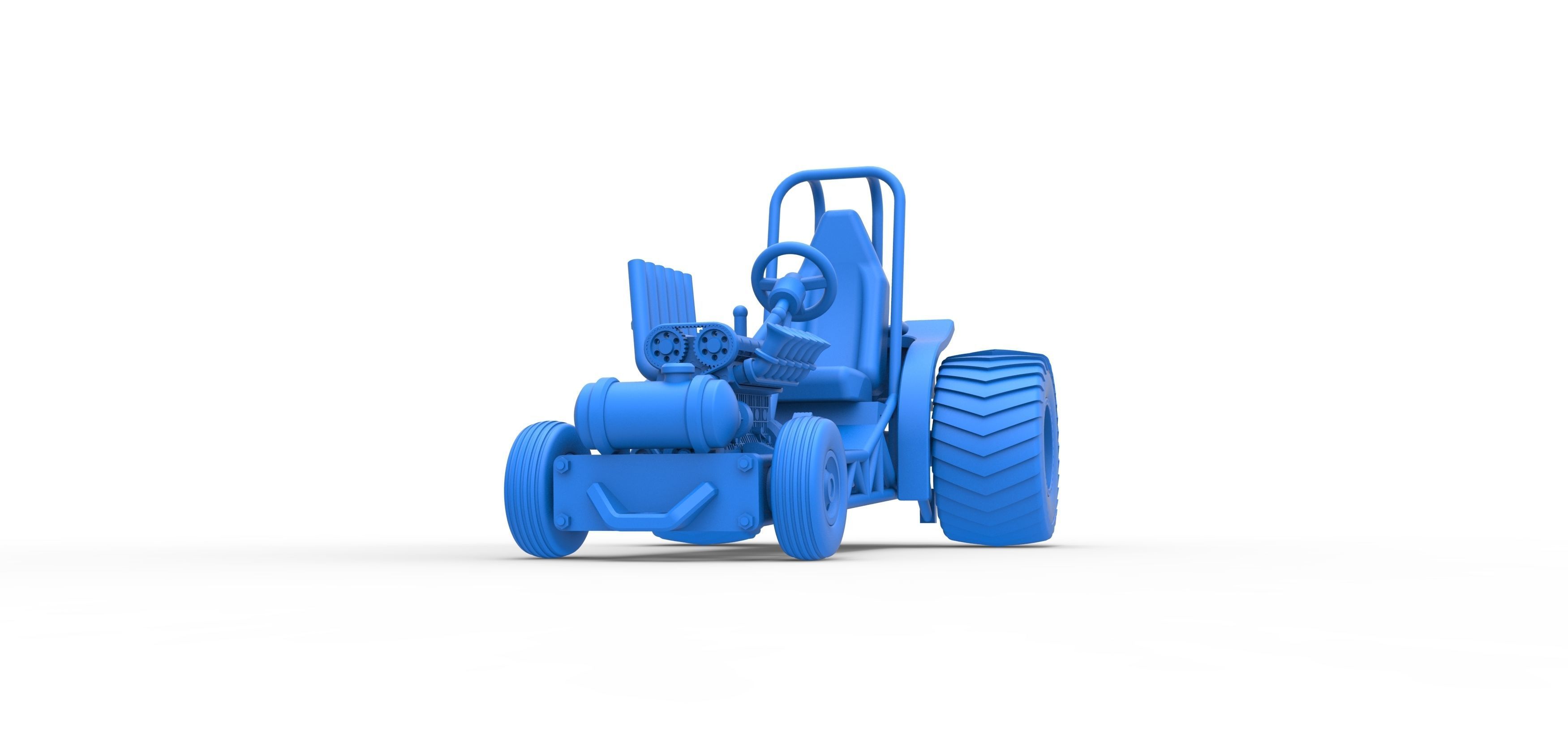 Mini Rod pulling tractor 9 Scale 1 to 25 3D print model_22