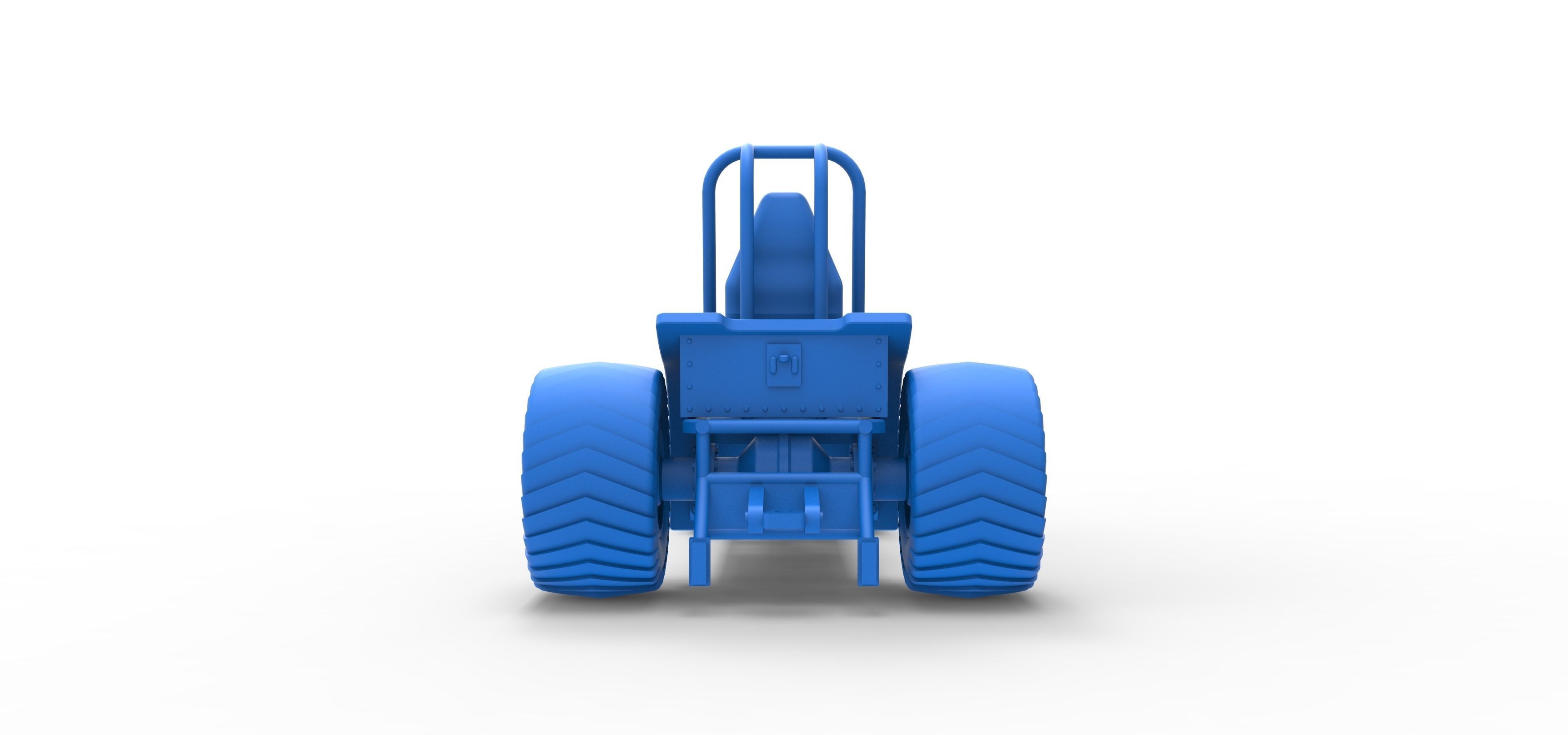 Mini Rod pulling tractor 9 Scale 1 to 25 3D print model_31