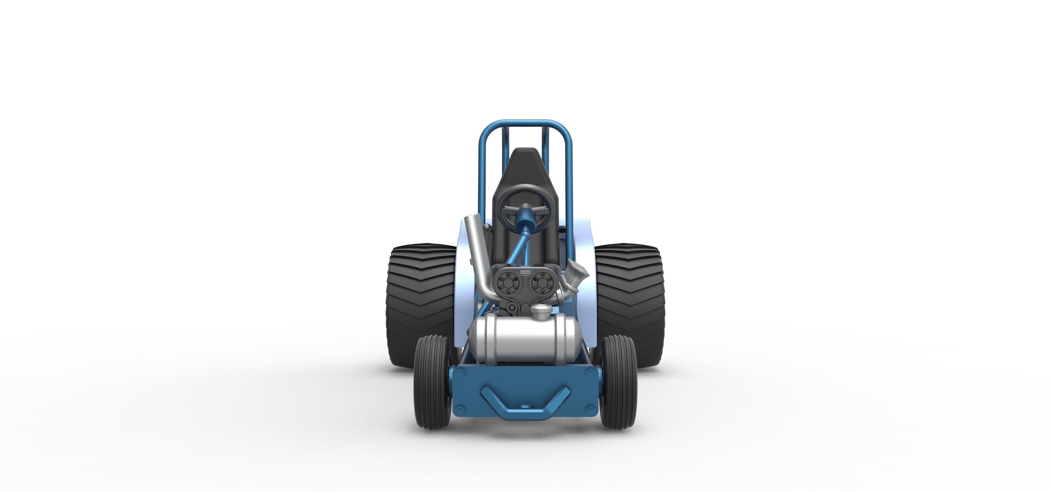 Mini Rod pulling tractor 9 Scale 1 to 25 3D print model_7