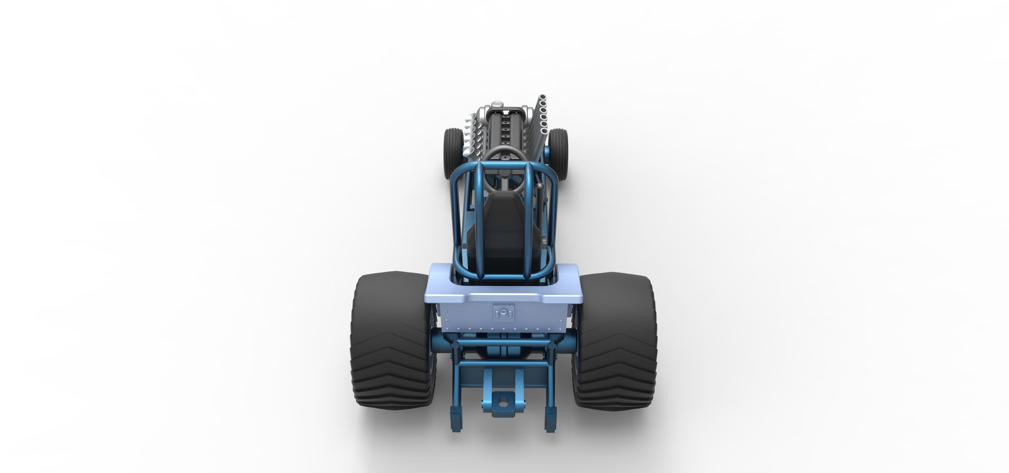 Mini Rod pulling tractor 9 Scale 1 to 25 3D print model_13