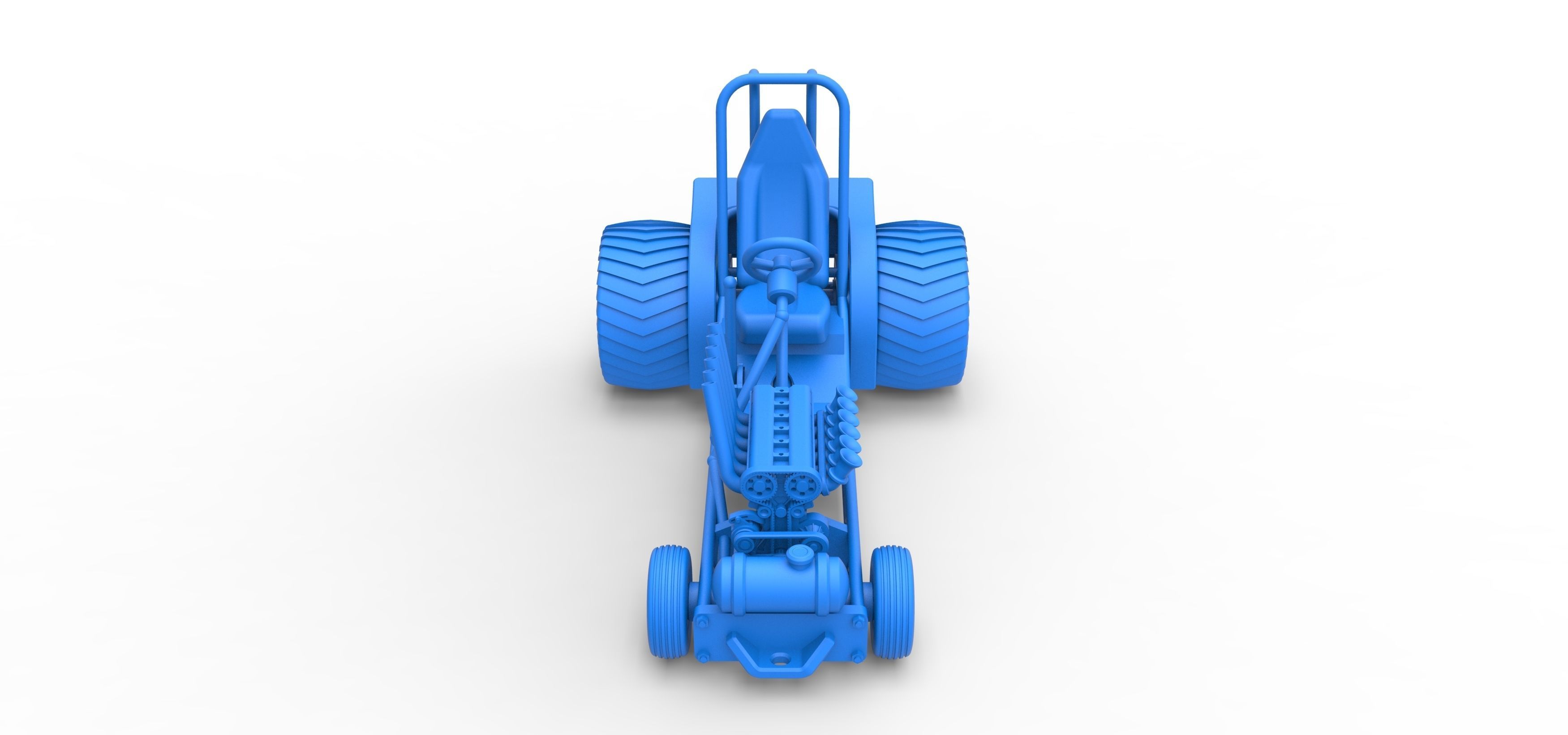 Mini Rod pulling tractor 9 Scale 1 to 25 3D print model_23