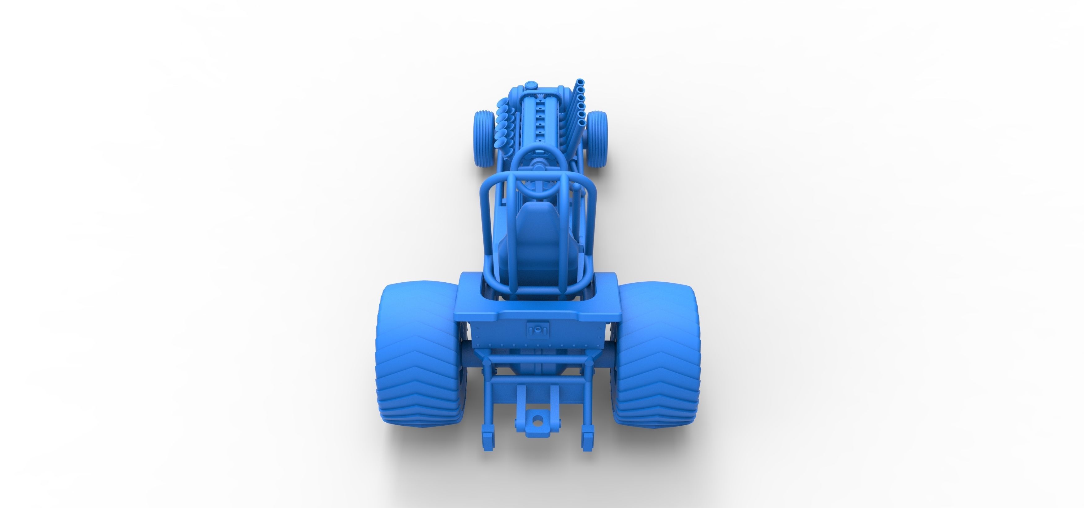 Mini Rod pulling tractor 9 Scale 1 to 25 3D print model_30