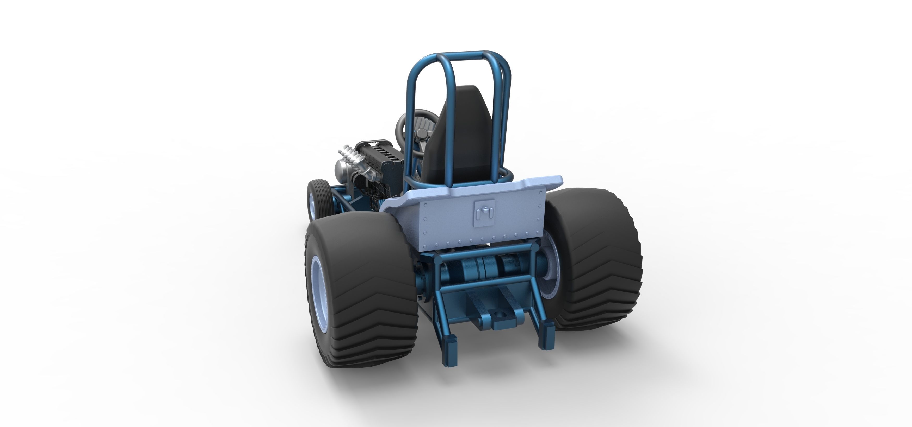 Mini Rod pulling tractor 9 Scale 1 to 25 3D print model_12