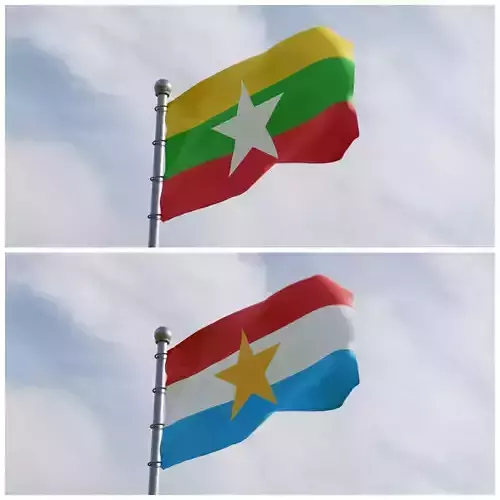 Animated Myanmar Flags