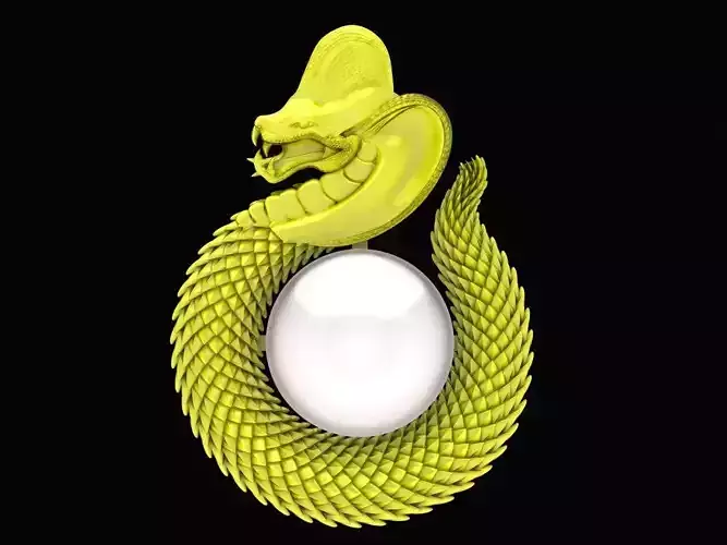 zodiac snake croba keep pearl pendant 4782