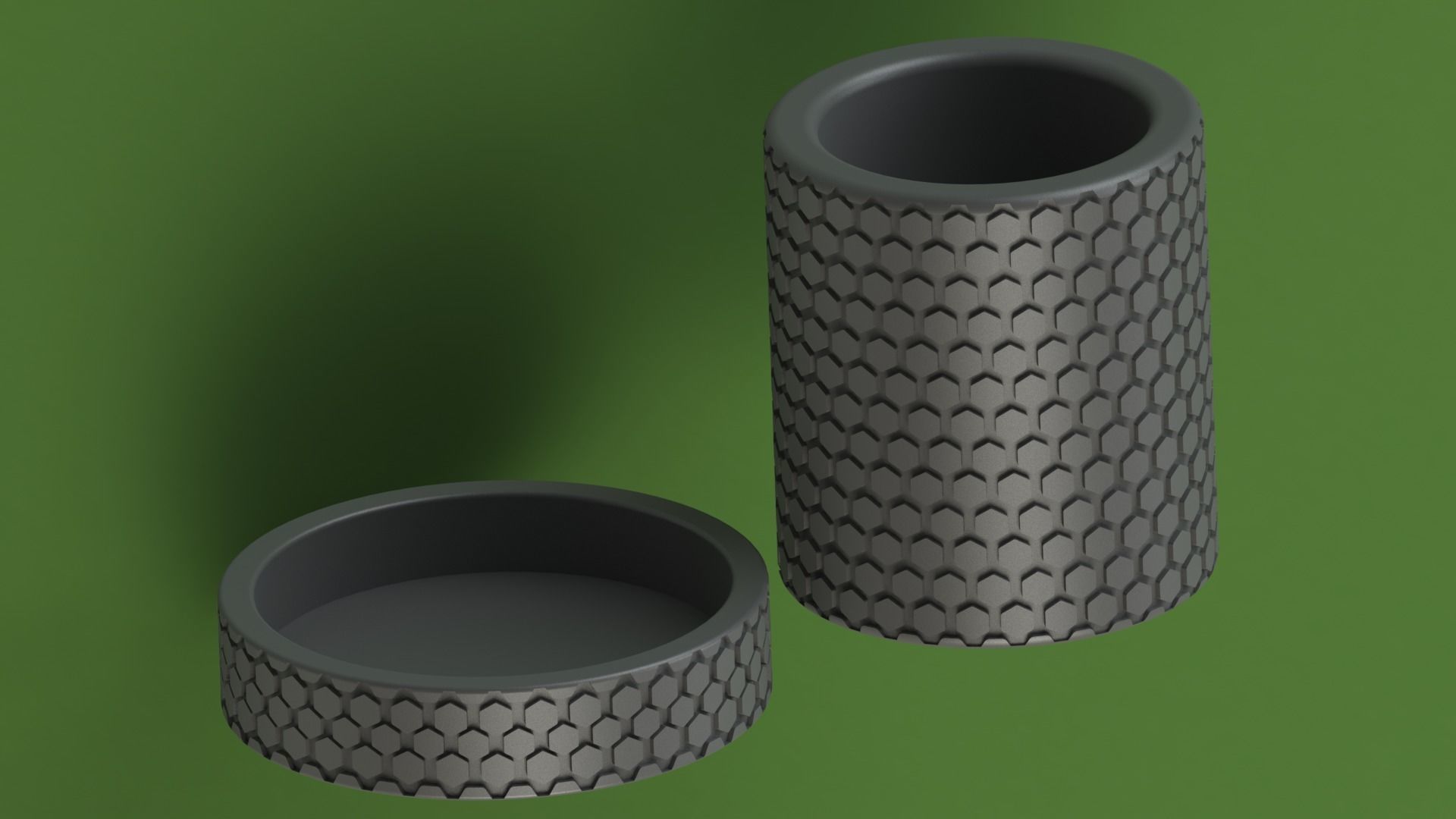 Flowerpot1 planter with plant inside 3D print model_4
