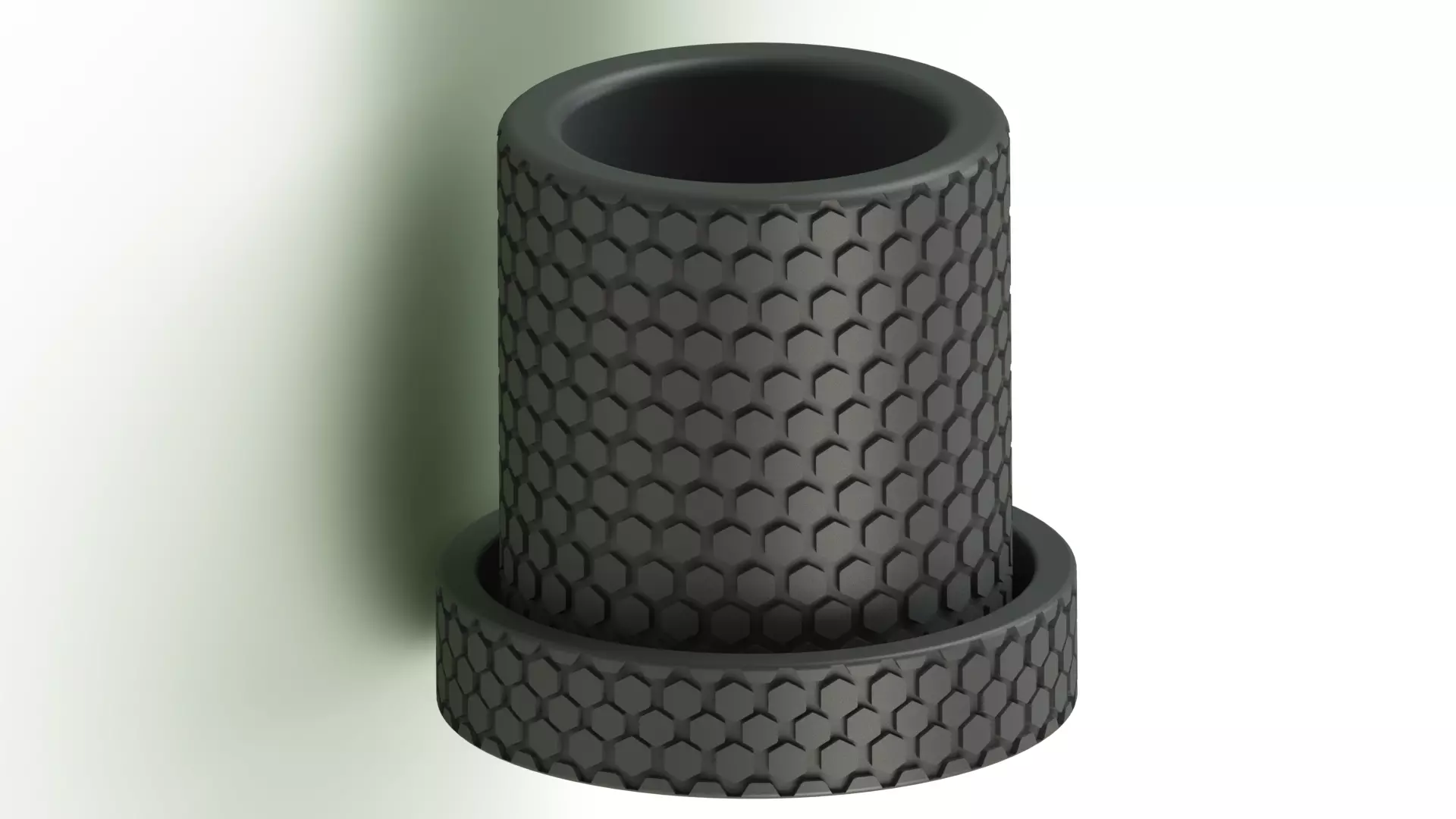 Flowerpot1 planter with plant inside 3D print model_0