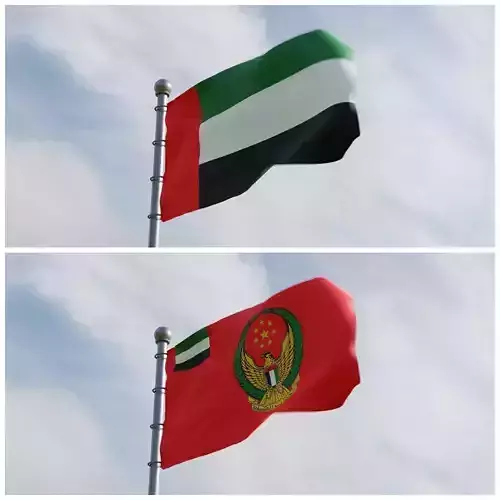 Animated United Arab Emirates UAE Flags