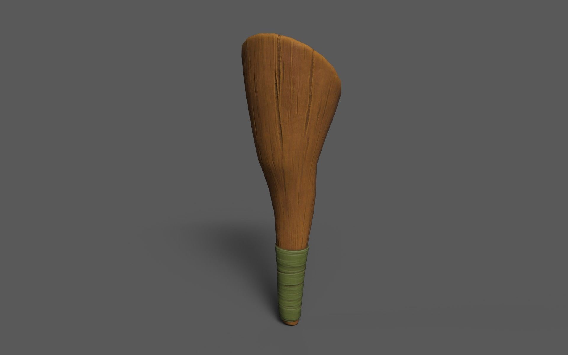 Cudgels wooden stick Low-poly 3D model_3