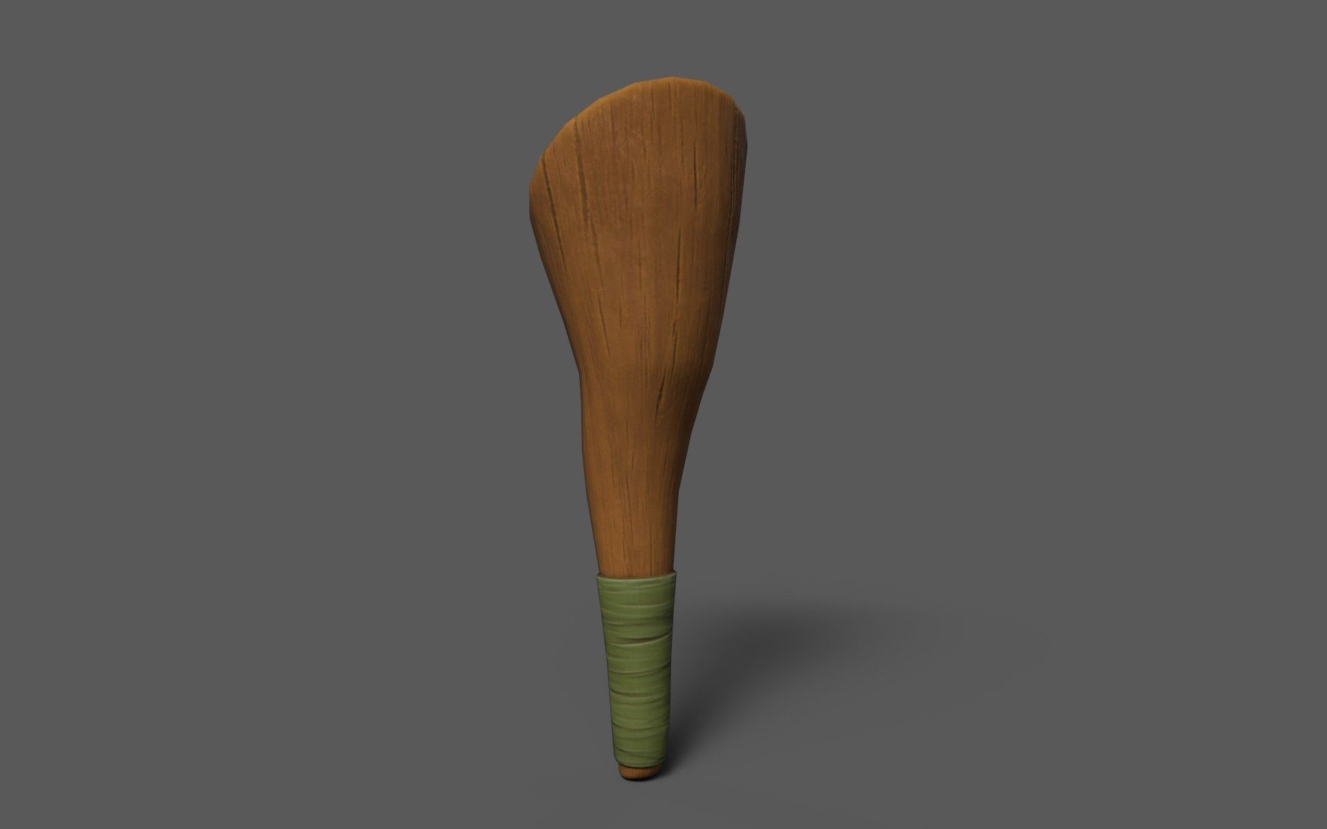 Cudgels wooden stick Low-poly 3D model_2