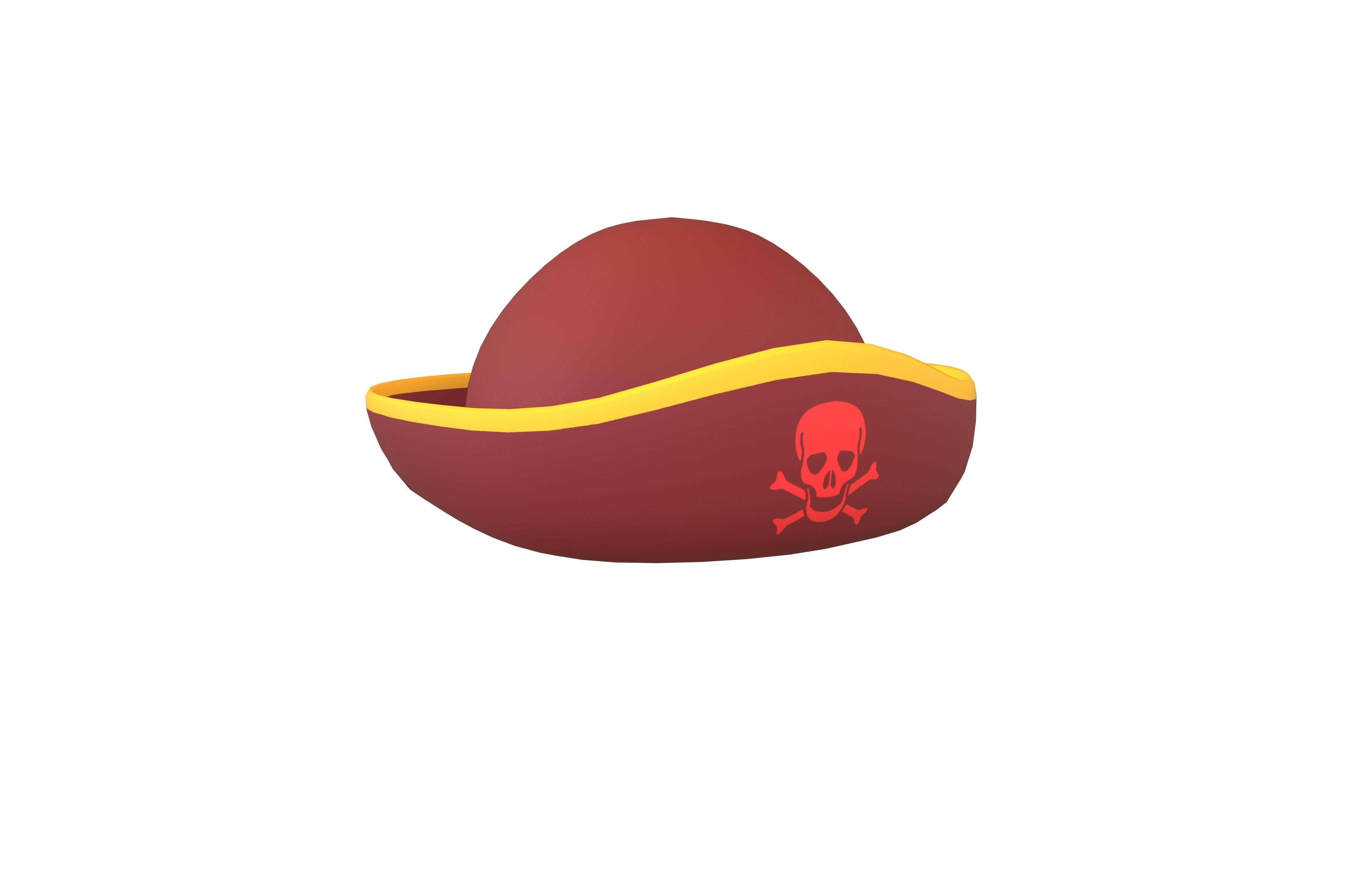 Pirate Hat V1 003 Low-poly 3D model_1