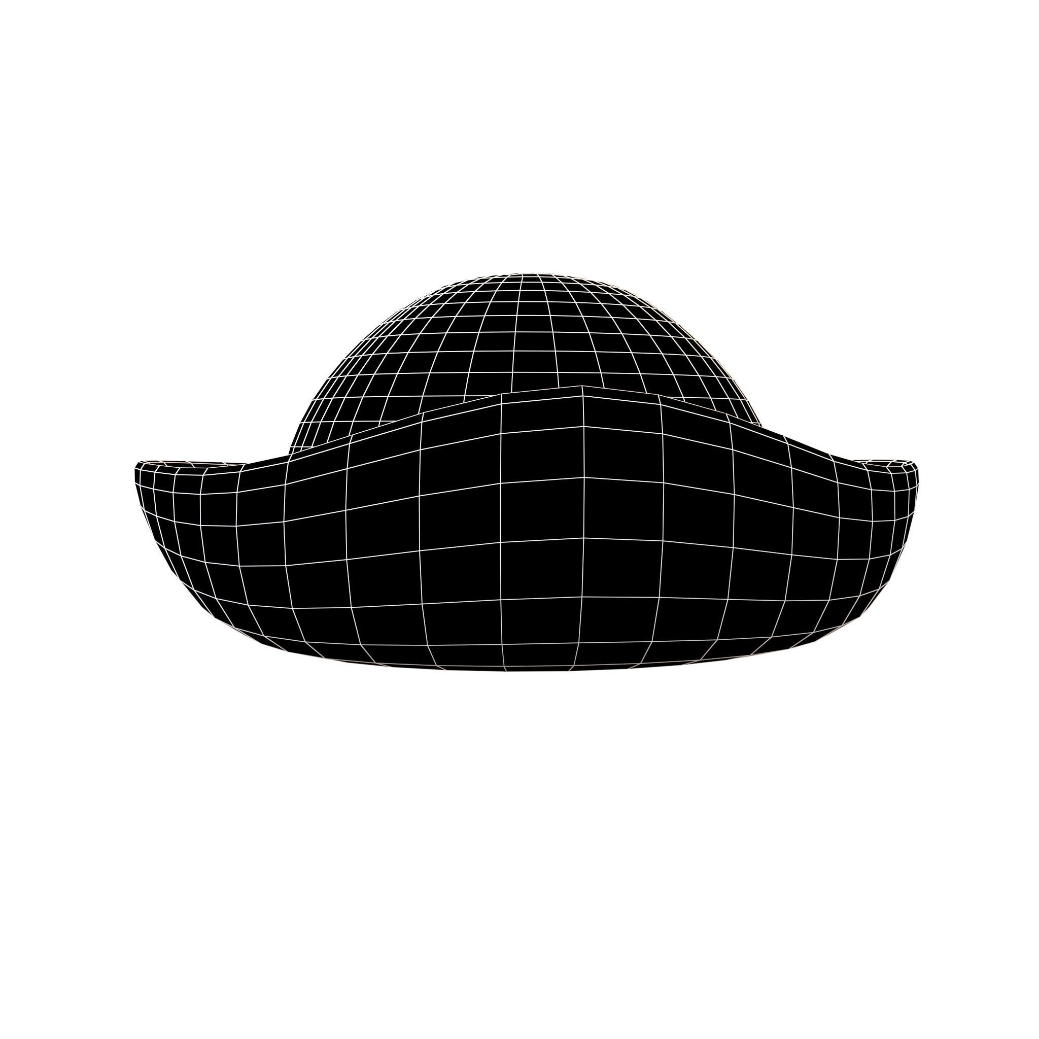 Pirate Hat V1 003 Low-poly 3D model_4