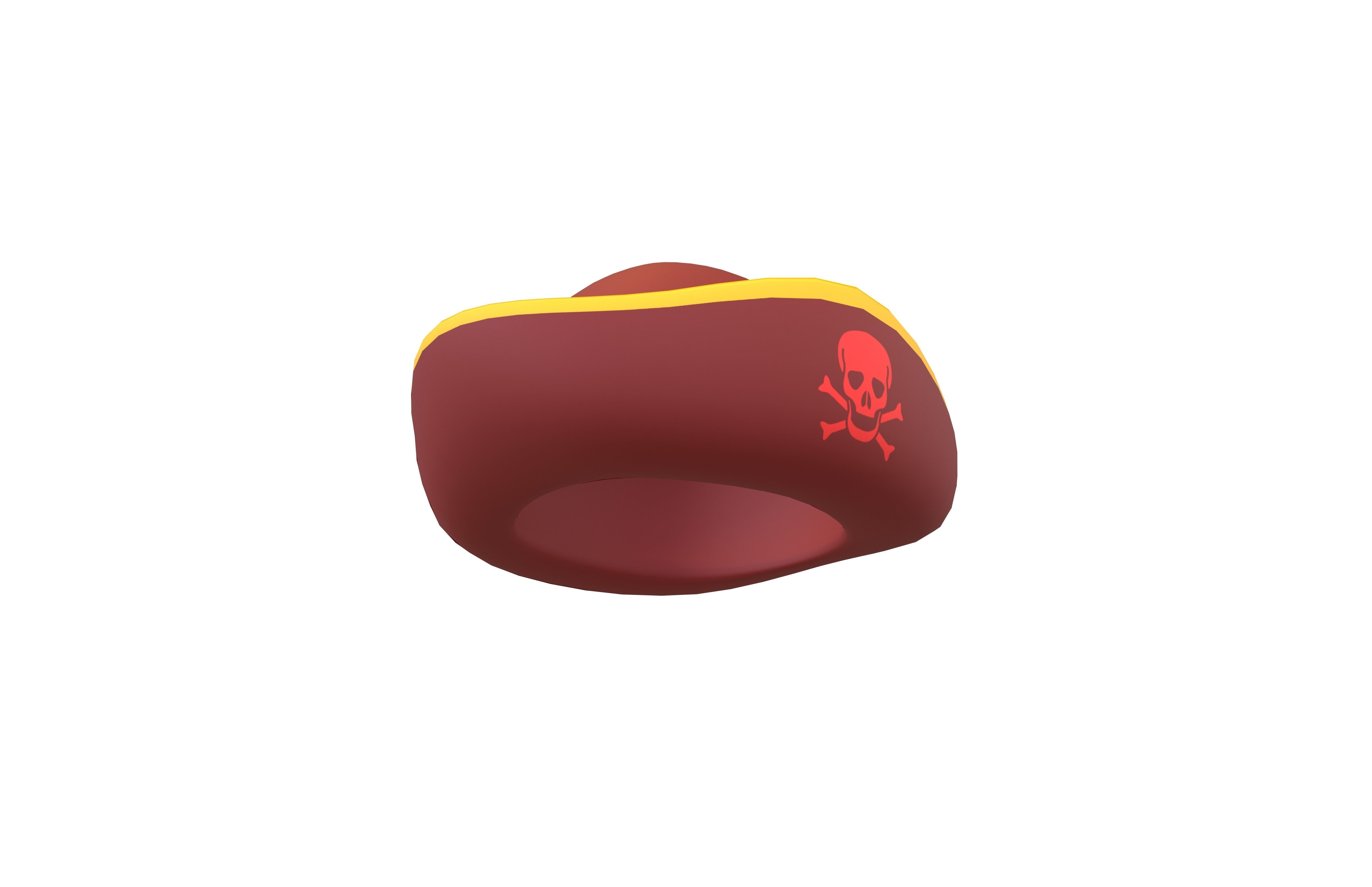 Pirate Hat V1 003 Low-poly 3D model_3