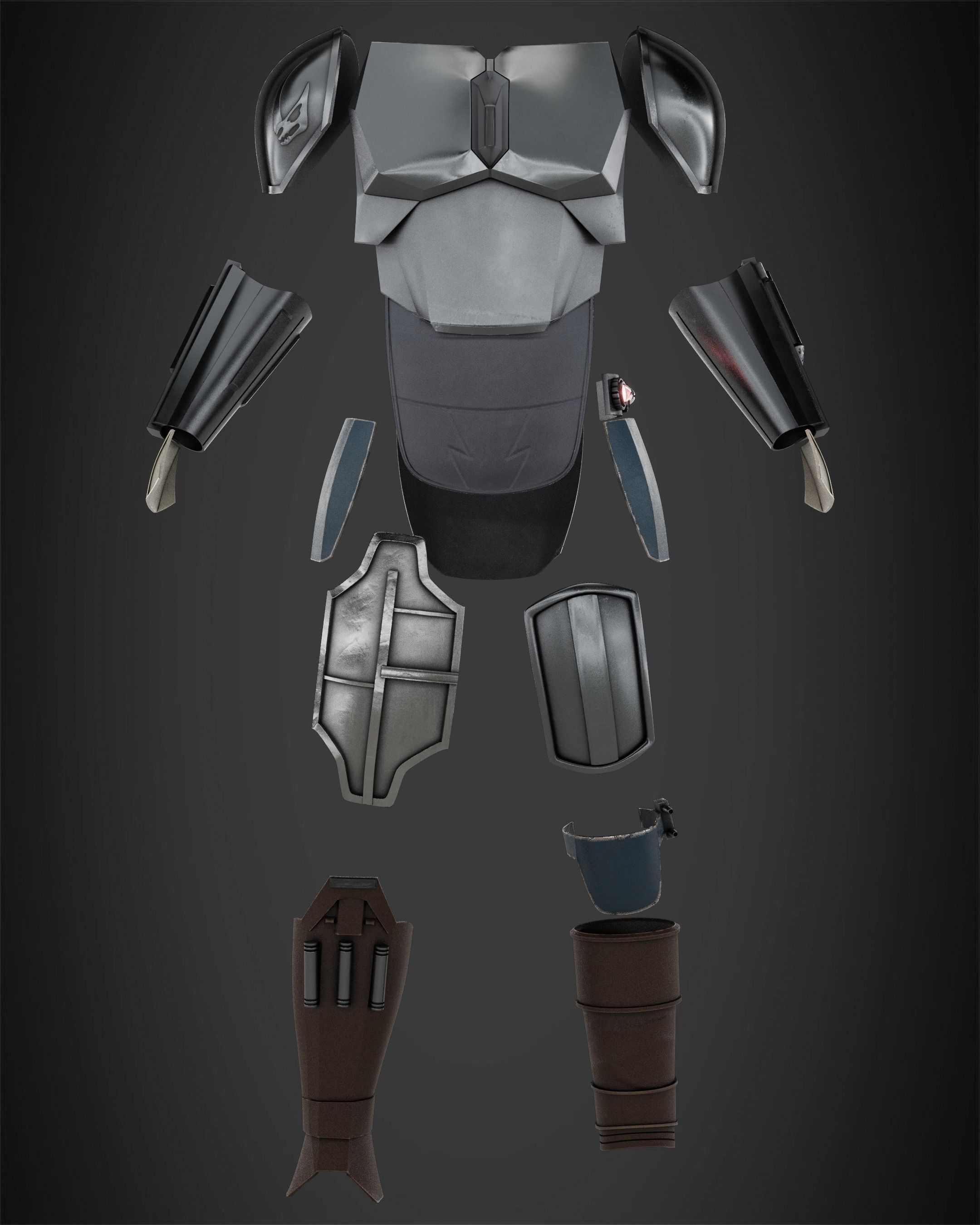The Mandalorian Mando Armor for Cosplay 3D print model_2