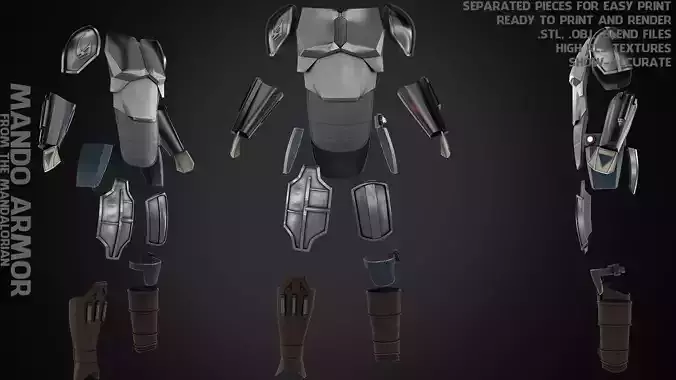 The Mandalorian Mando Armor for Cosplay 3D print model