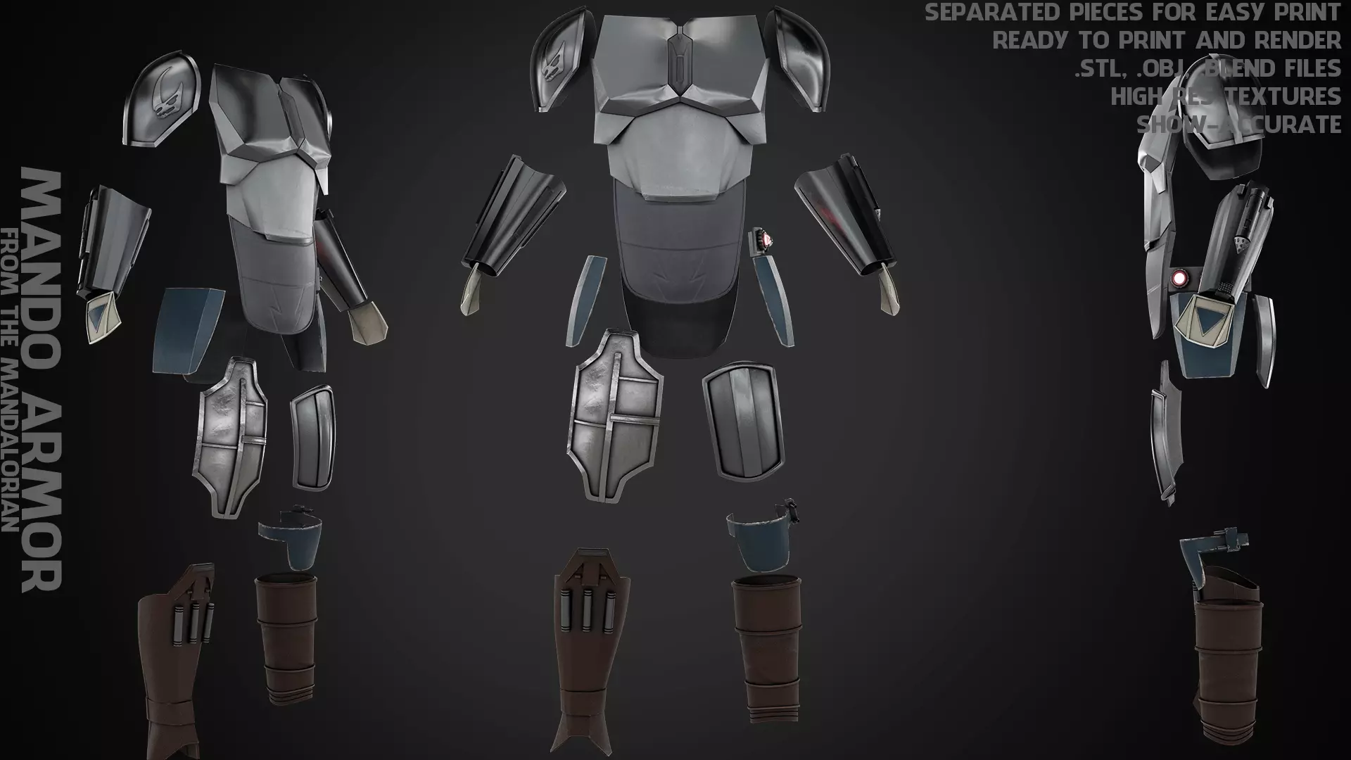 The Mandalorian Mando Armor for Cosplay 3D print model_0