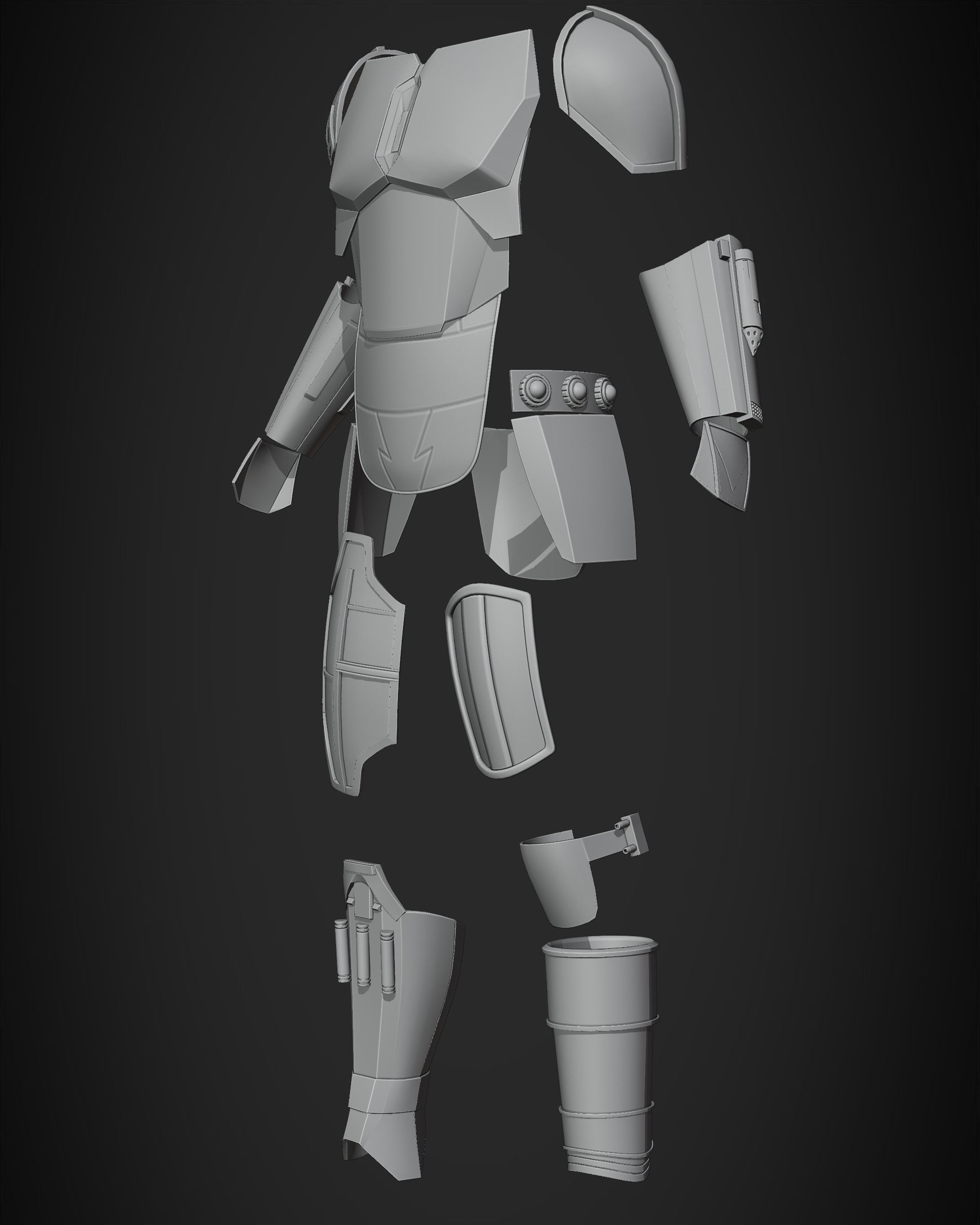 The Mandalorian Mando Armor for Cosplay 3D print model_11