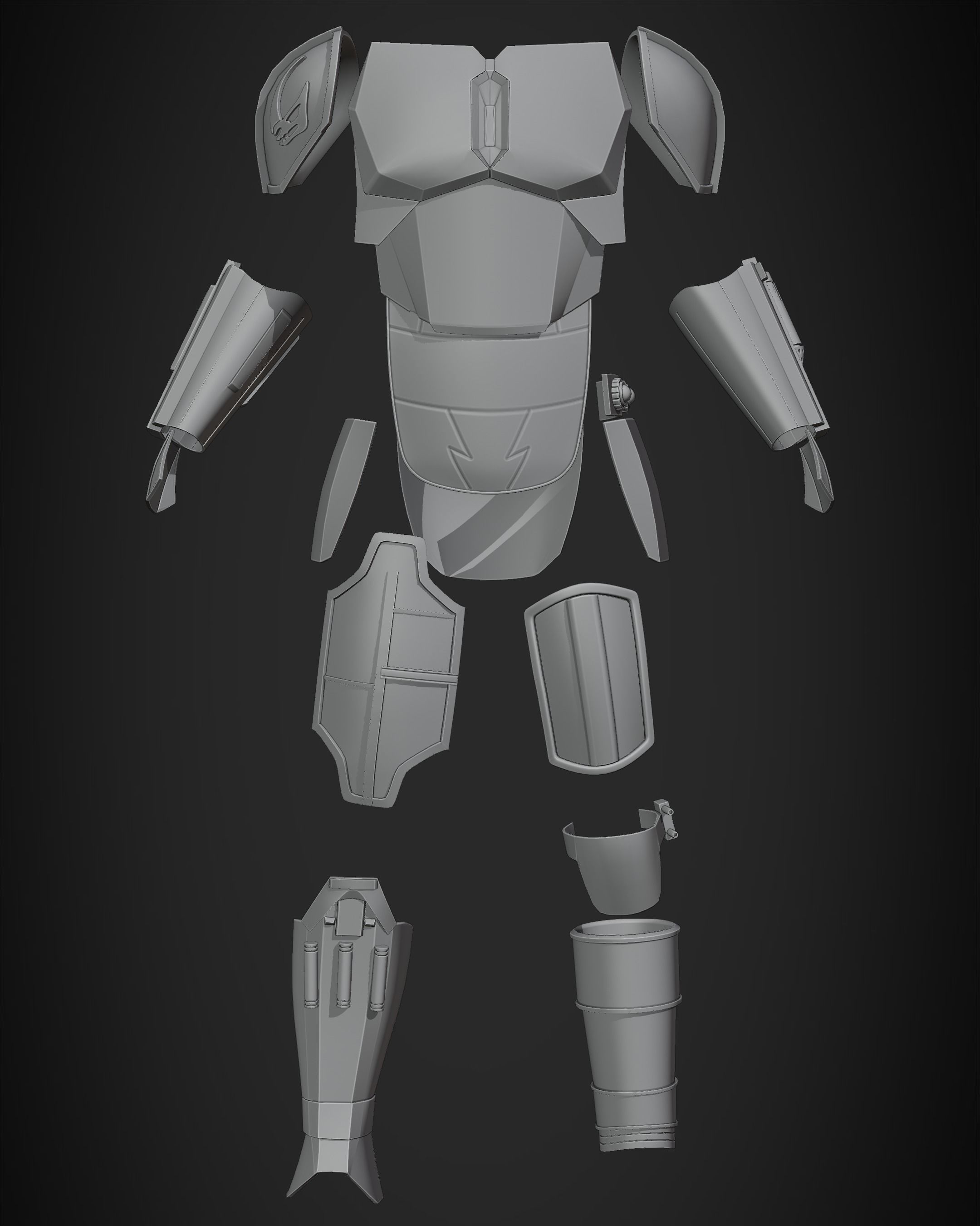 The Mandalorian Mando Armor for Cosplay 3D print model_12