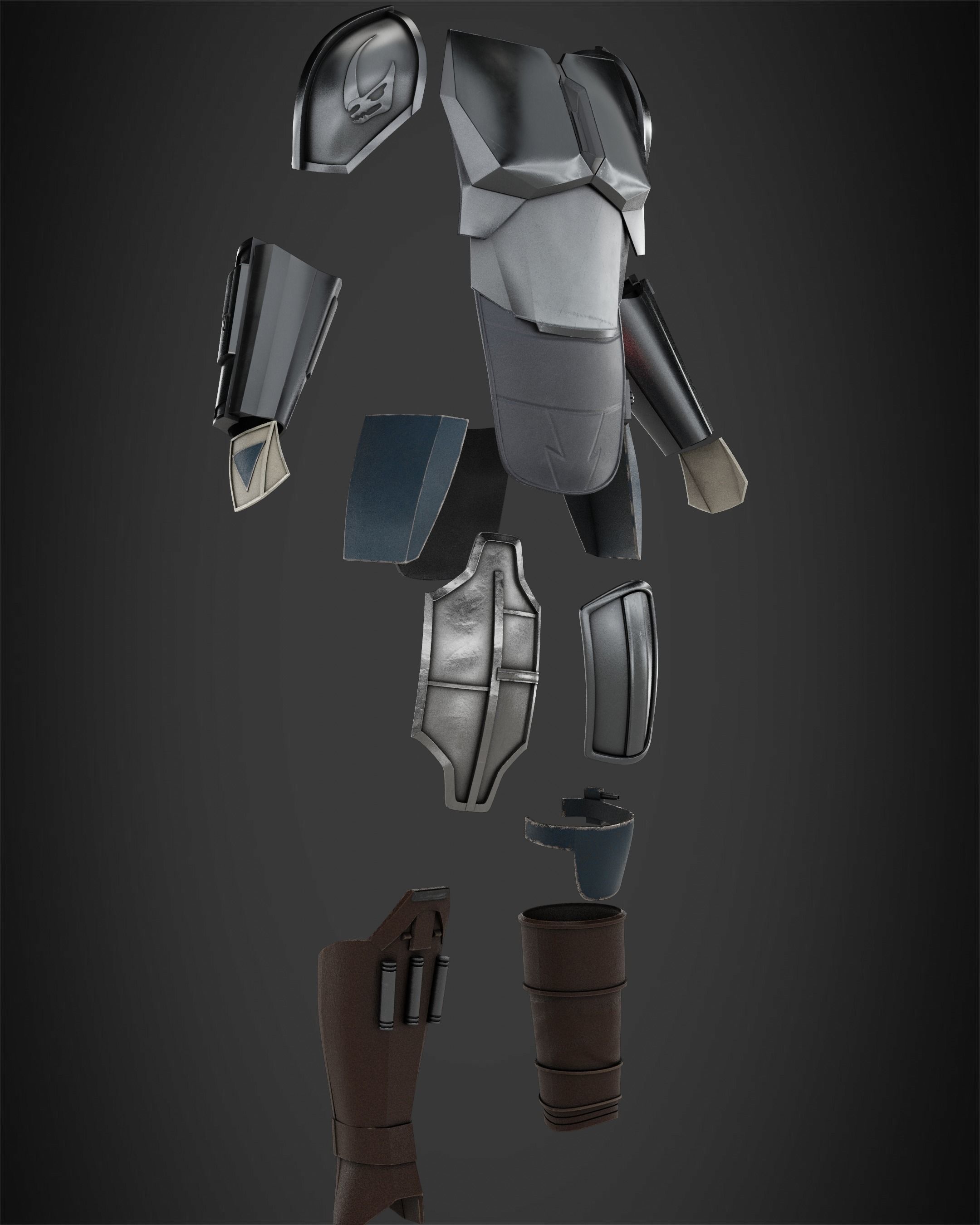 The Mandalorian Mando Armor for Cosplay 3D print model_9
