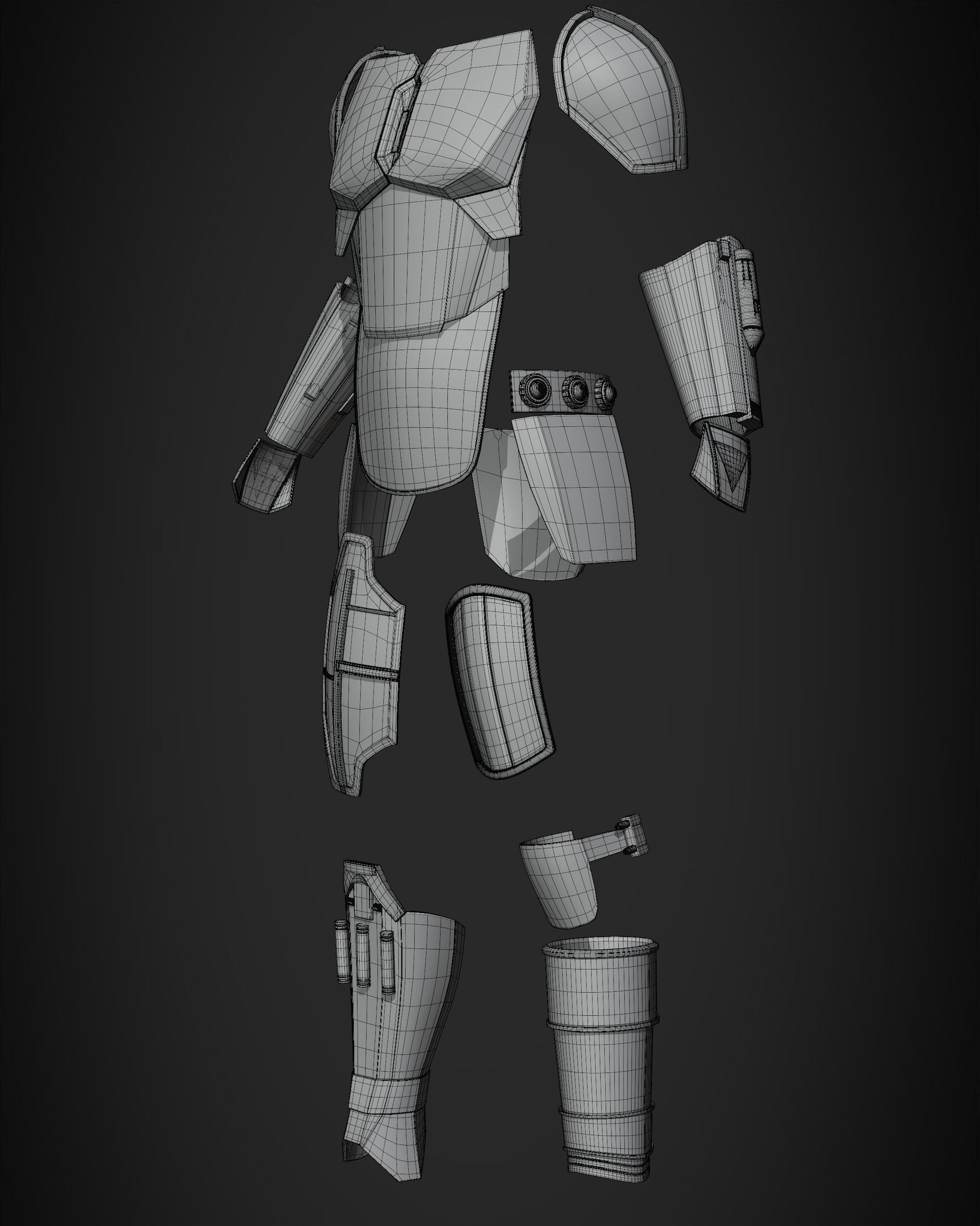 The Mandalorian Mando Armor for Cosplay 3D print model_10