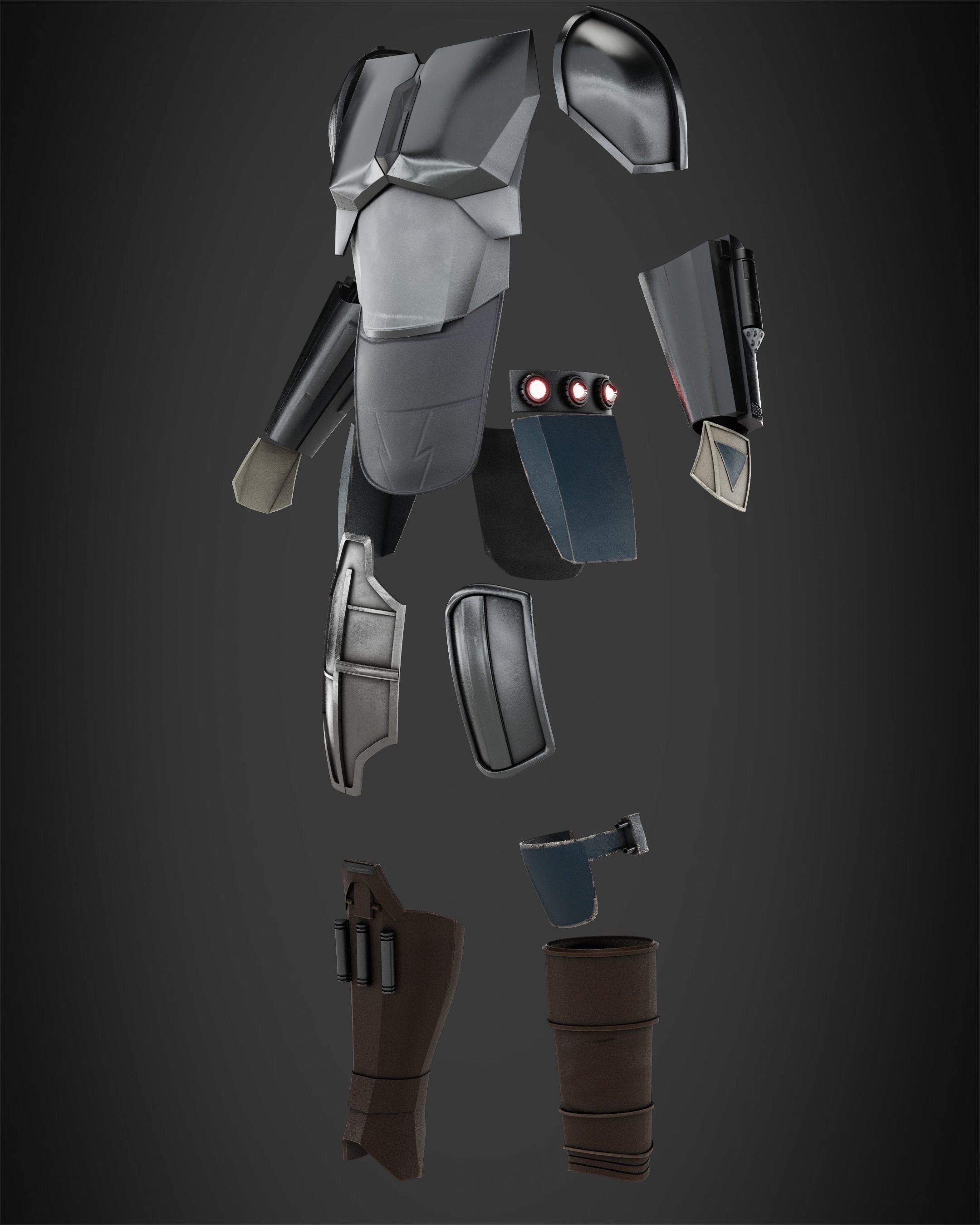 The Mandalorian Mando Armor for Cosplay 3D print model_3