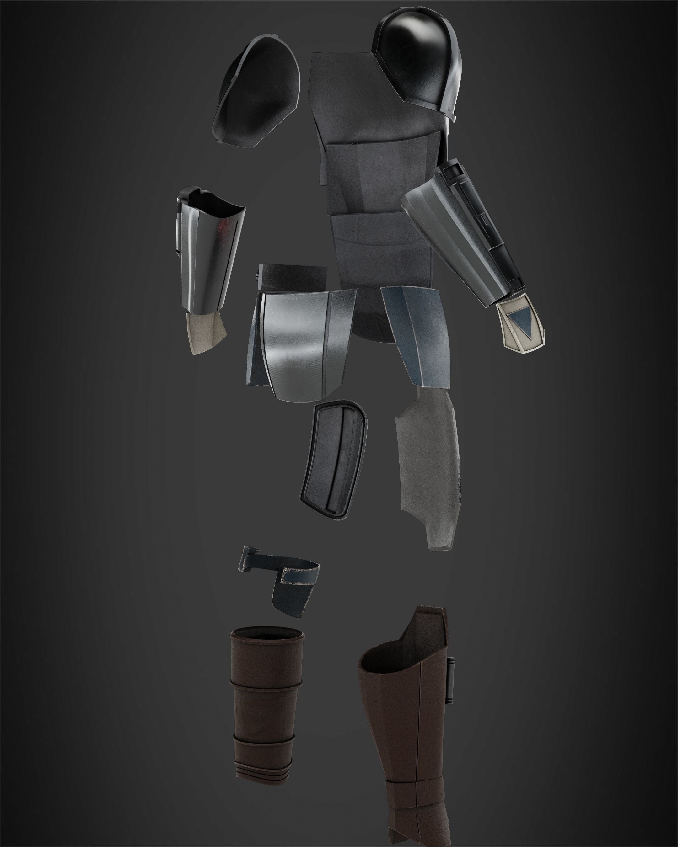 The Mandalorian Mando Armor for Cosplay 3D print model_7