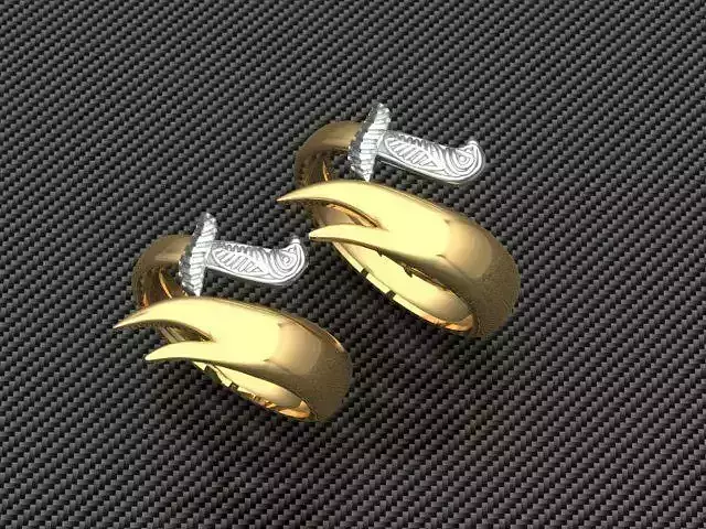 Rings pair of gold ring with diamonds