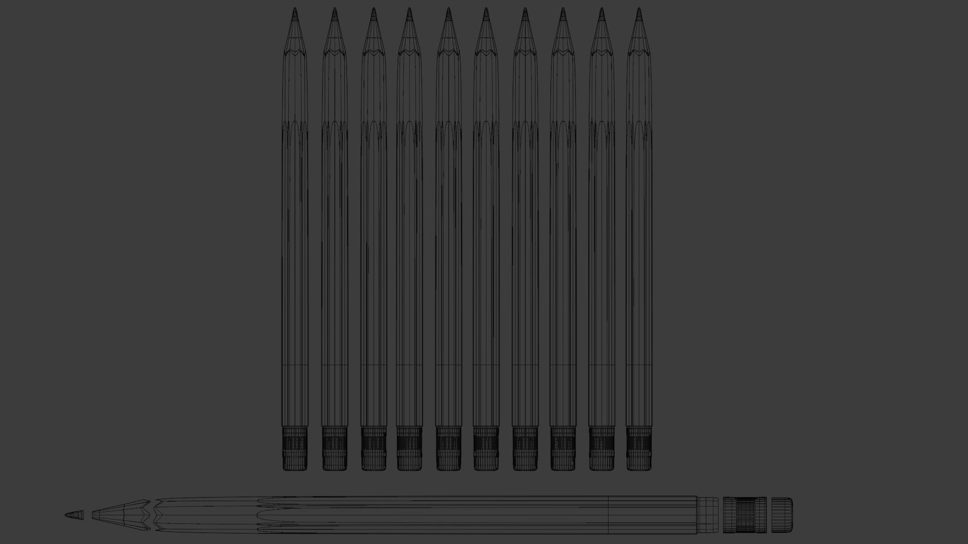 Colored pencil 3D model_2