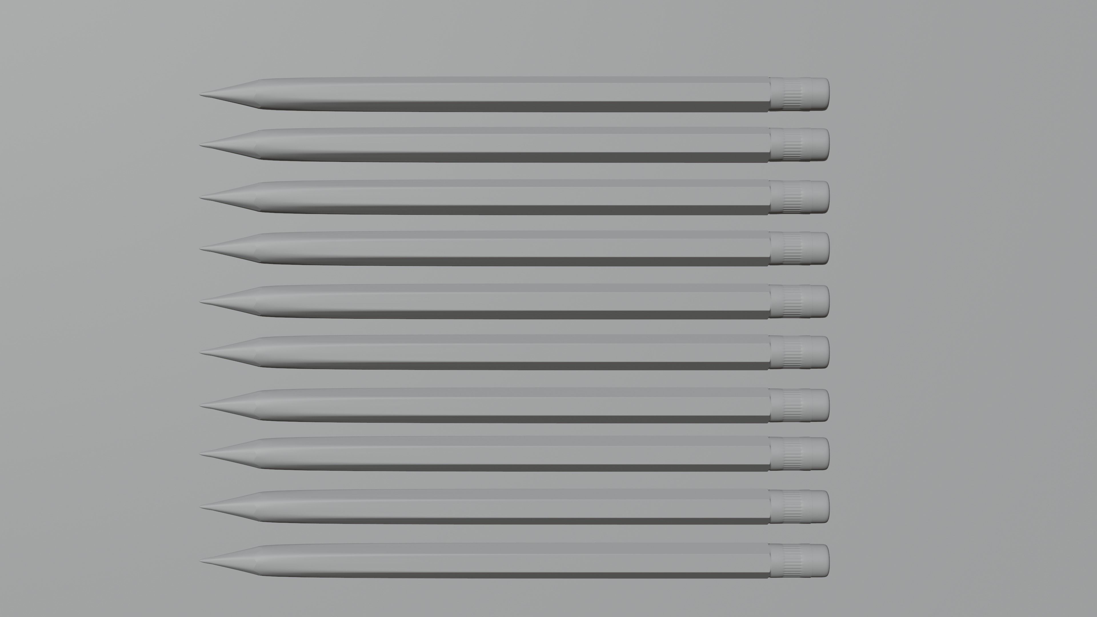 Colored pencil 3D model_1