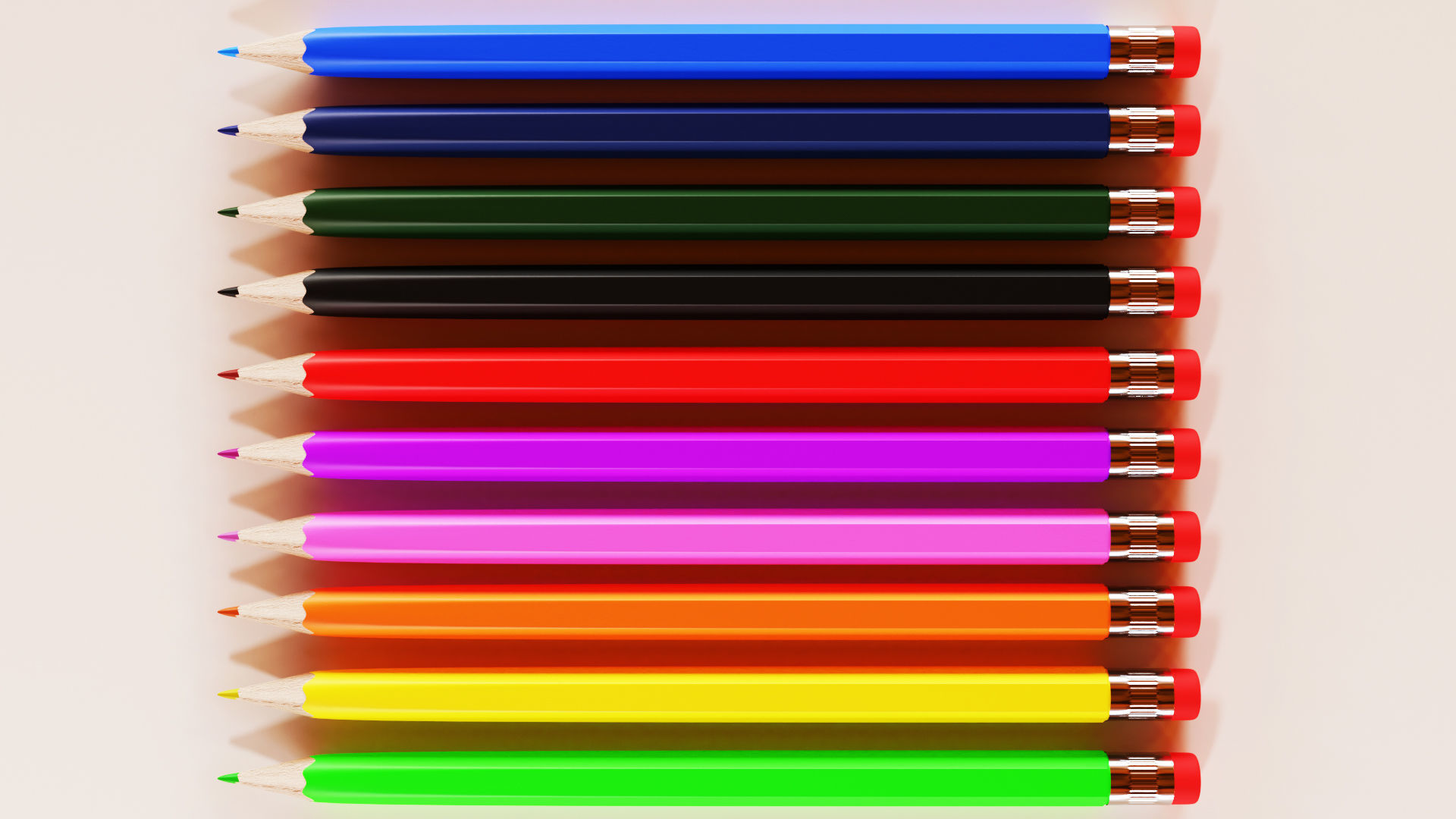 Colored pencil 3D model_4