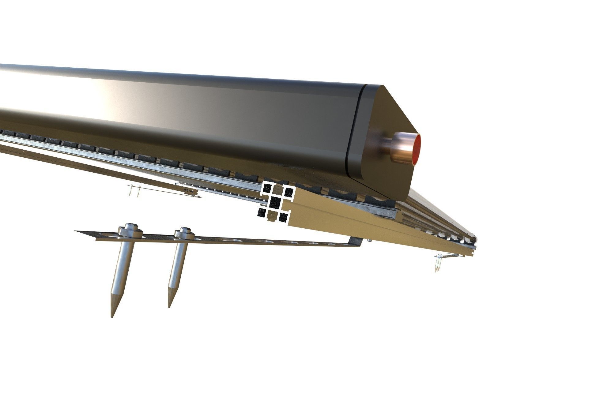 Vacuum Tube Solar Collector 3D model_6