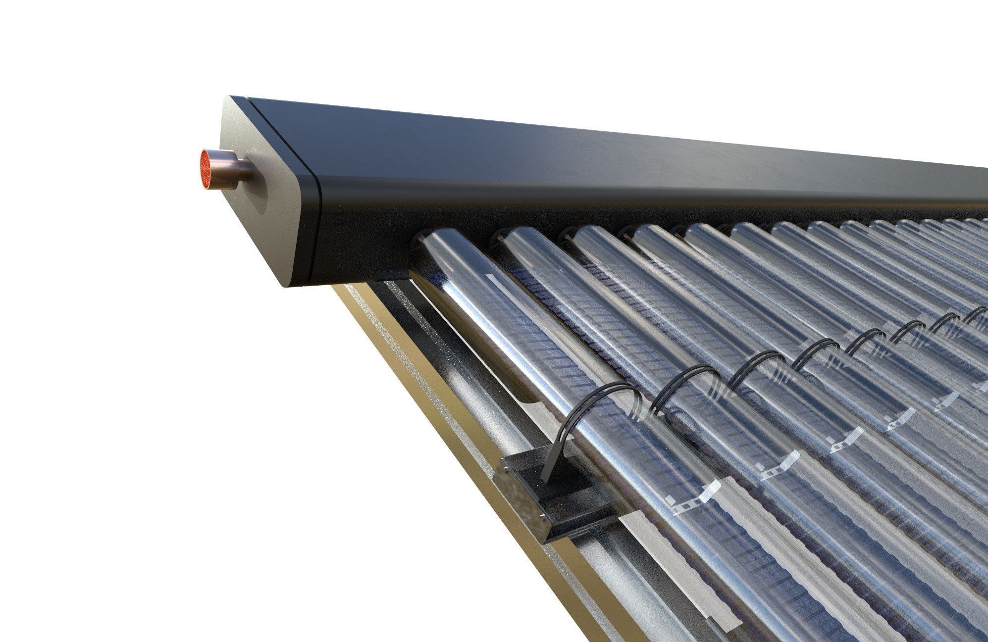 Vacuum Tube Solar Collector 3D model_5