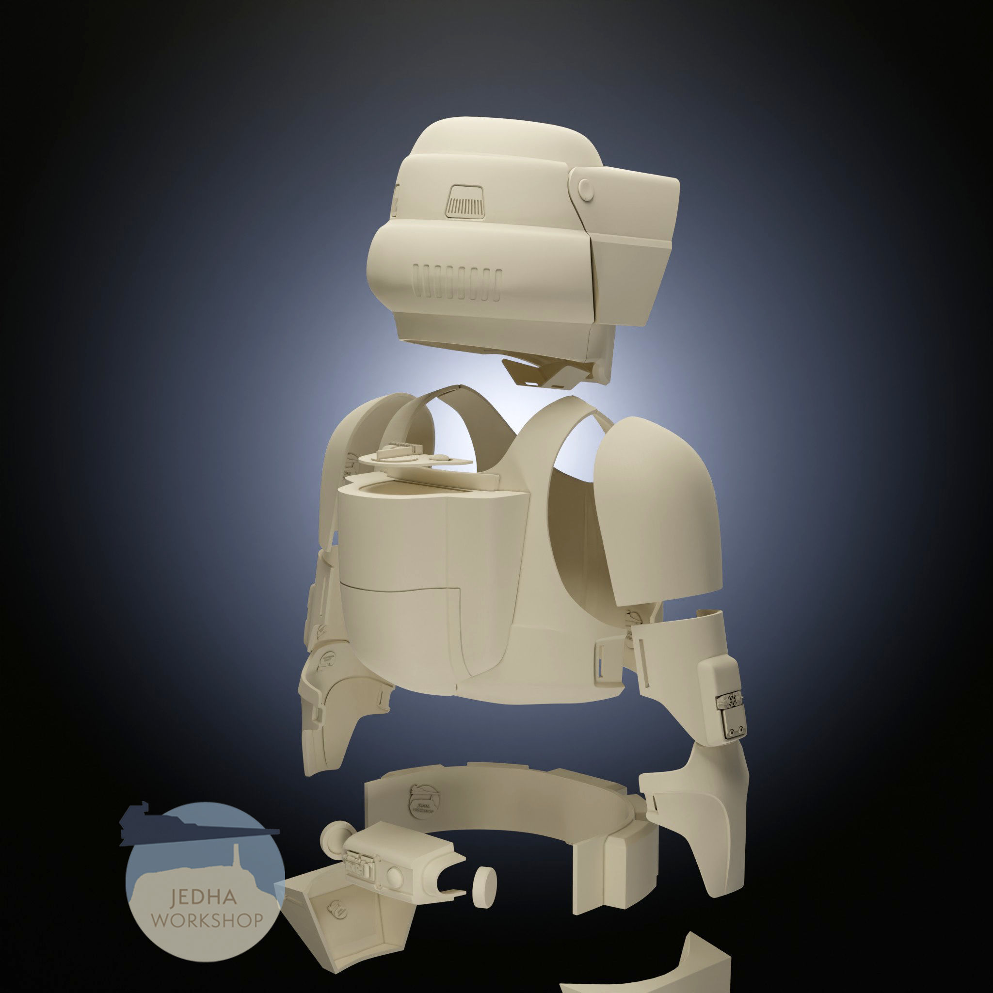 Biker Scout Full Armour 3D Print Files STL Star Wars 3D print model_1