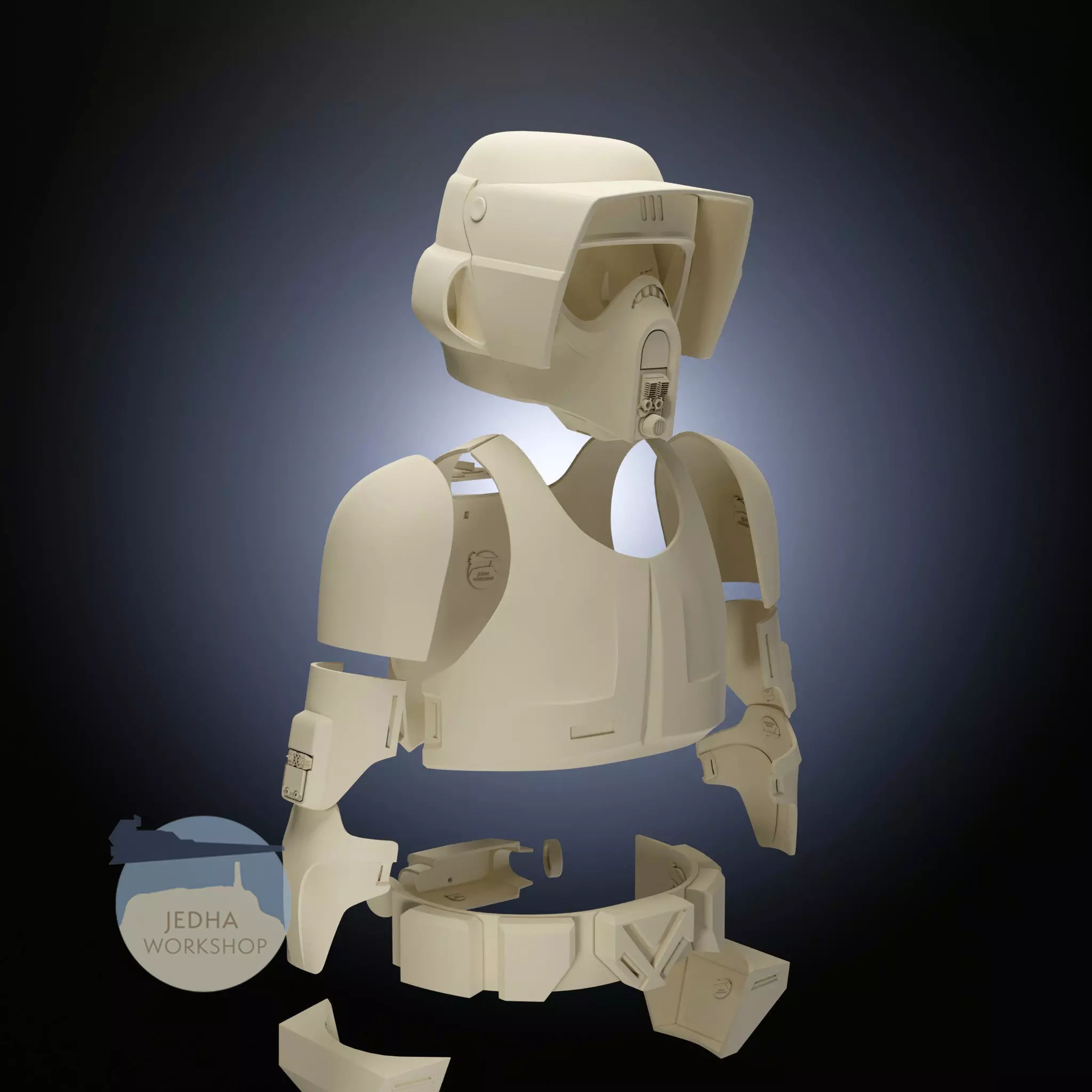 Biker Scout Full Armour 3D Print Files STL Star Wars 3D print model_0