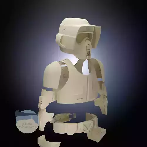 Biker Scout Full Armour 3D Print Files STL Star Wars 3D print model