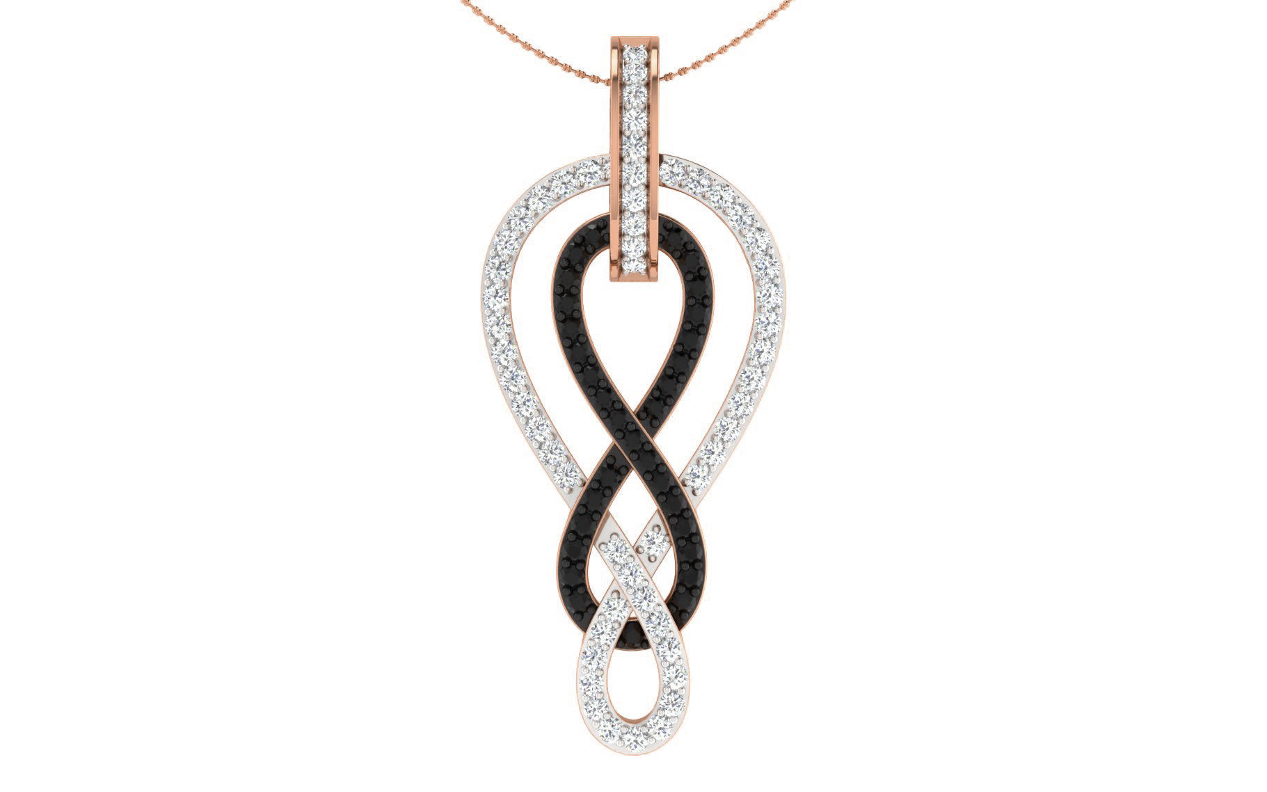 Women pendant-earrings set 3dm stl render detail 3D print model_7