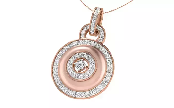 Women pendant-earrings set 3dm stl render detail